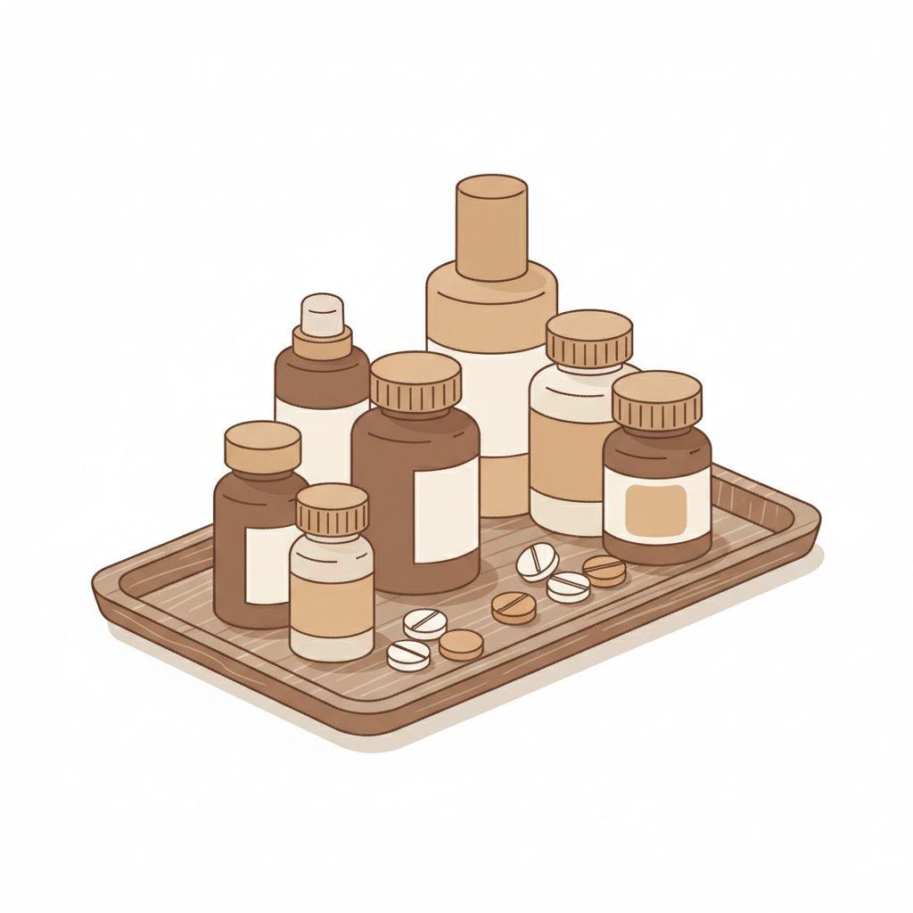 ニキビ治療に用いられる十味敗毒湯や清上防風湯などの漢方薬の原料生薬