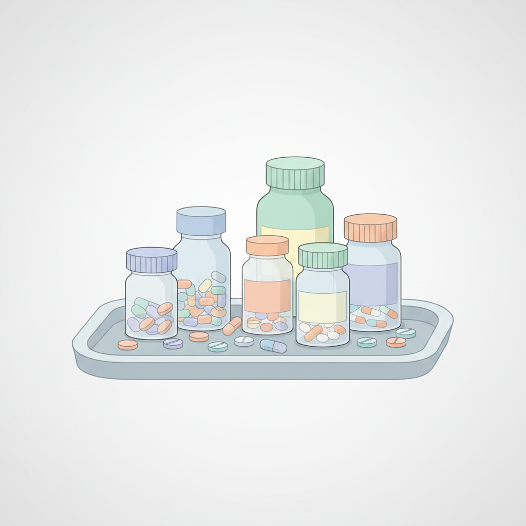 生薬が並べられた薬棚と、漢方薬の基礎知識を示す伝統的な調剤風景