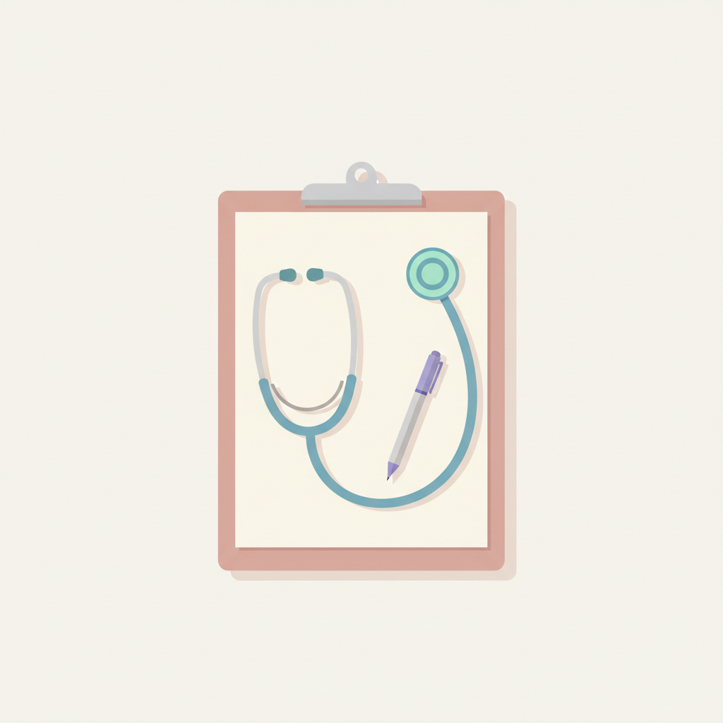 医師がタブレットで最新の医療コラムを読み、治療の進歩について学ぶ。症例報告。