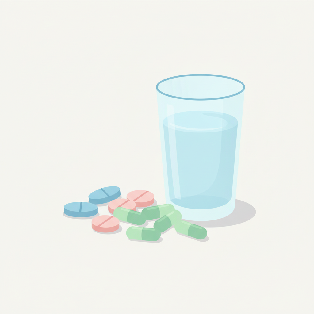 美肌を目指す女性が美容内服薬の基礎知識を学び、自分に合った選び方を検討している様子