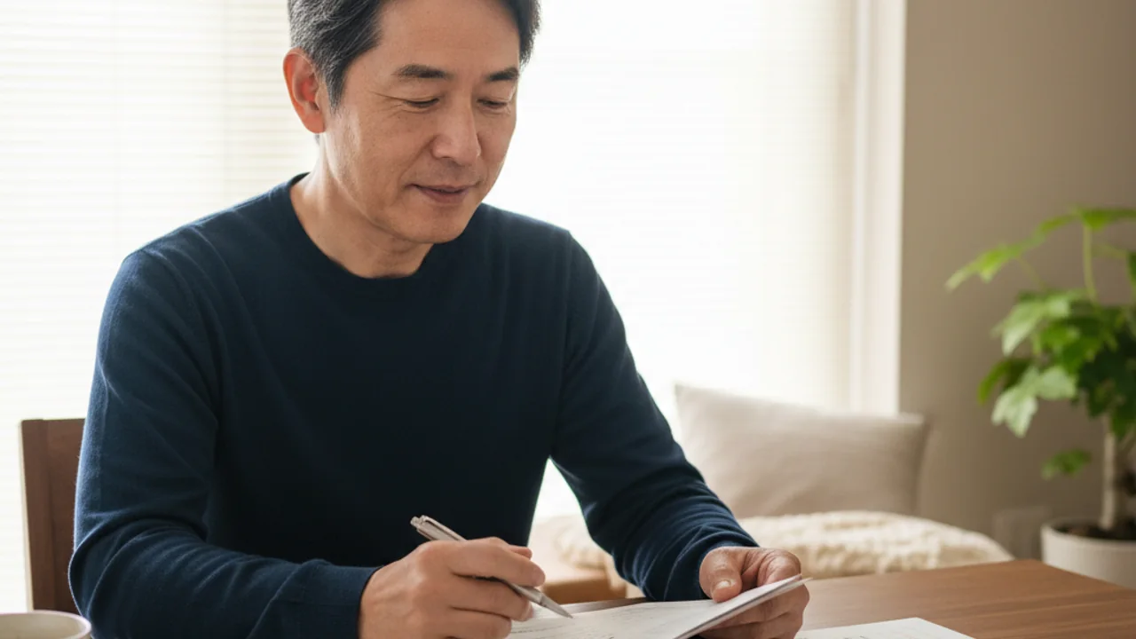 生活習慣と服薬記録を見直す人のイメージ