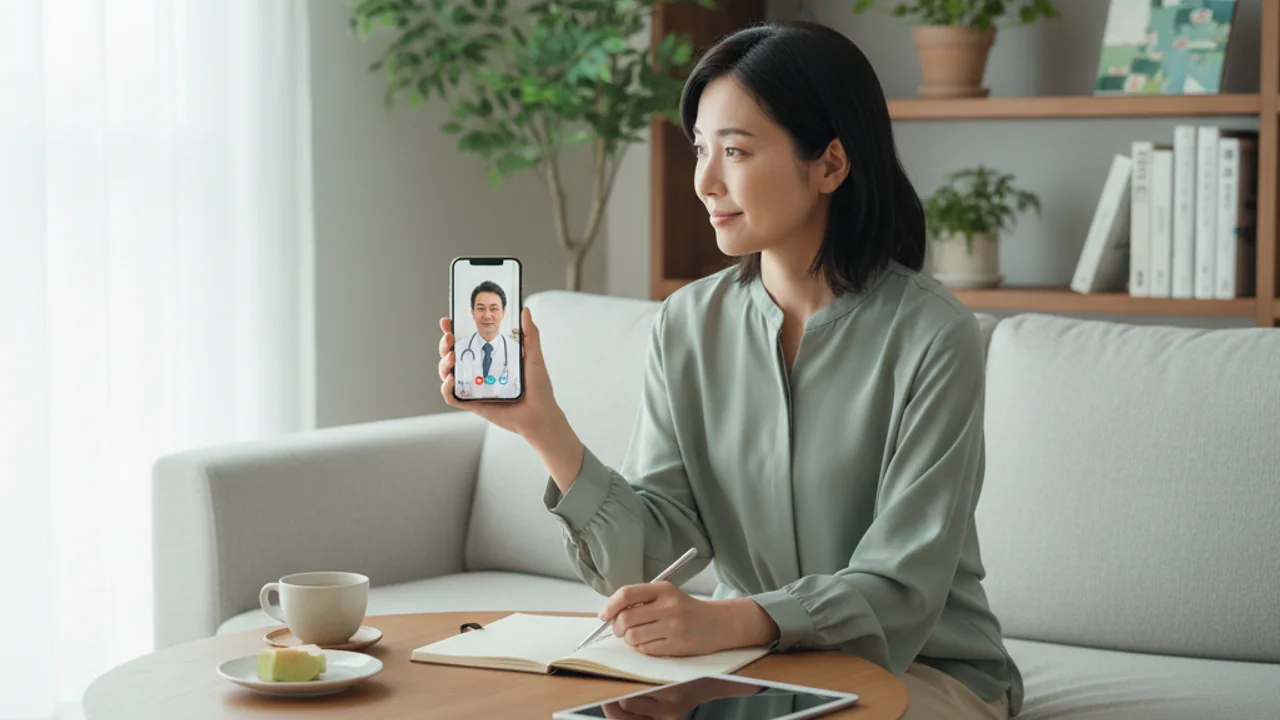 オンライン診療で医師に相談する人のイメージ