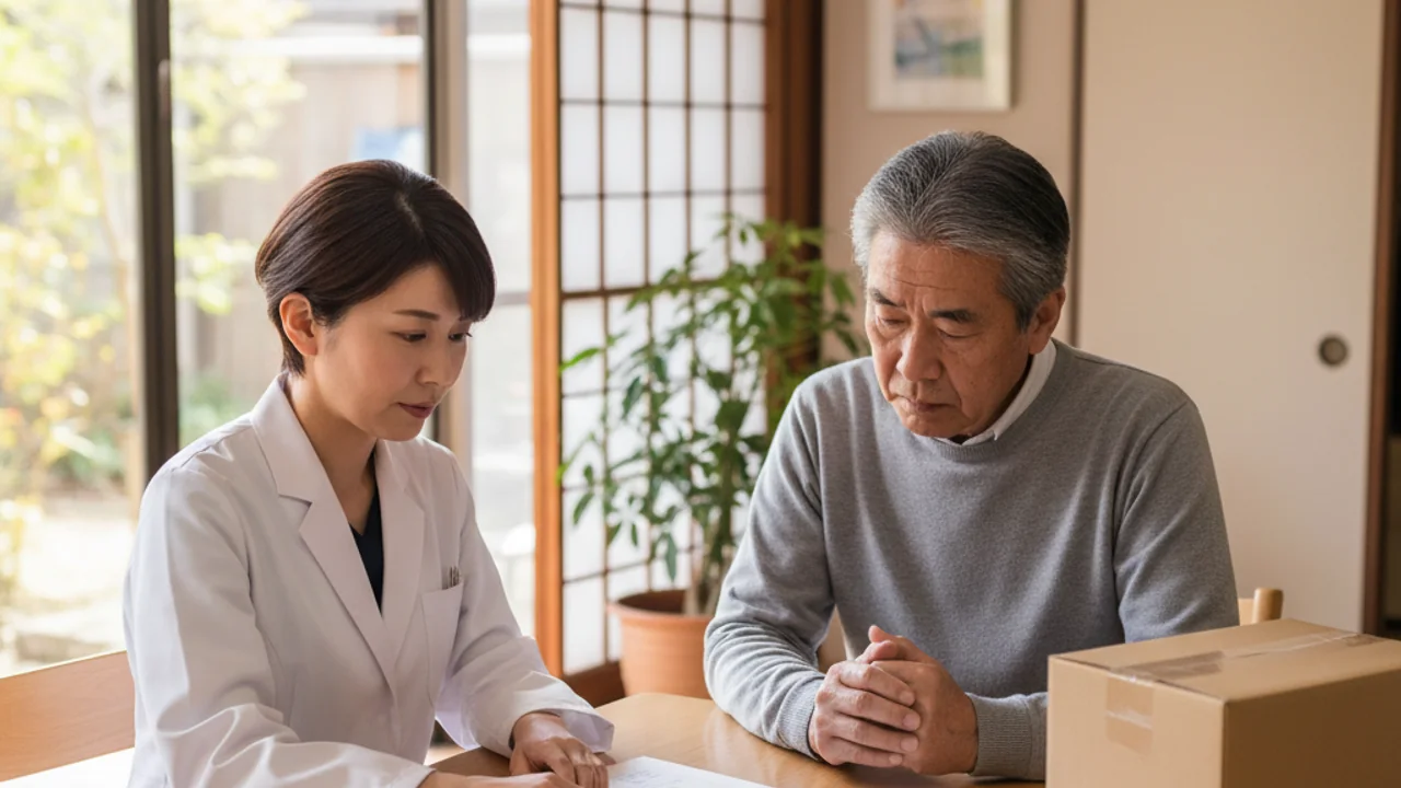 薬の品質管理リスクを確認する医師と相談者のイメージ