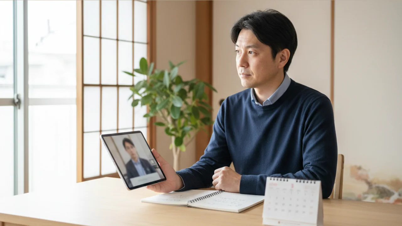 治療の中止や継続について医師に相談する人のイメージ