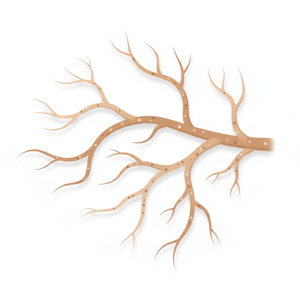 鼻に発生するニキビの進行メカニズムを段階的に示す皮膚断面図