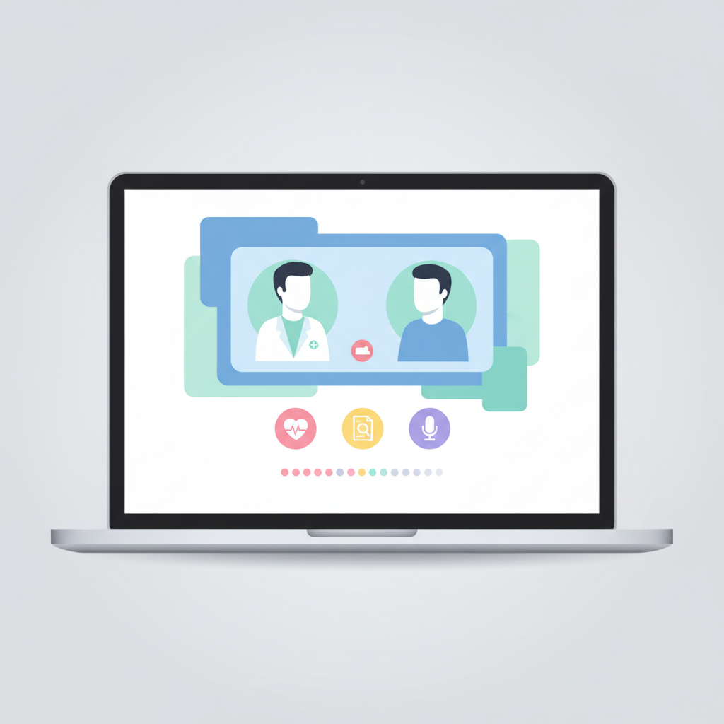 オンライン診療でリベルサスの処方を受ける患者と医師のやり取りを示す画面