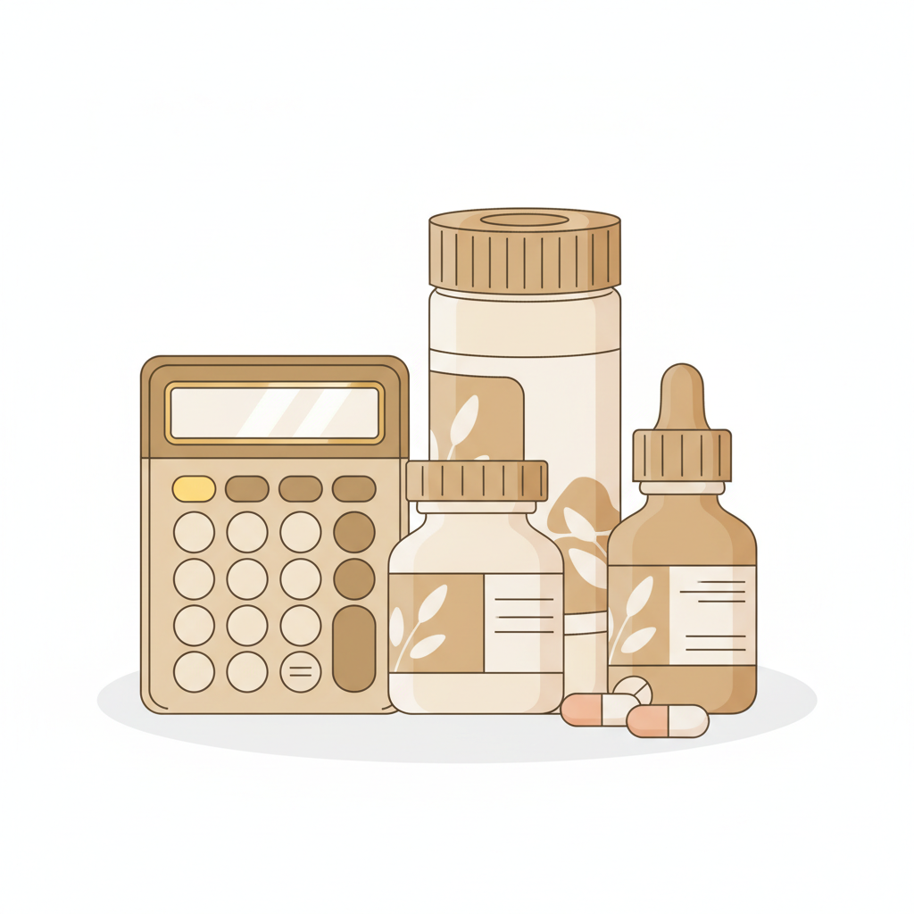 オンラインまつ毛育毛の費用を示すグラフと、保険適用外の注意書き