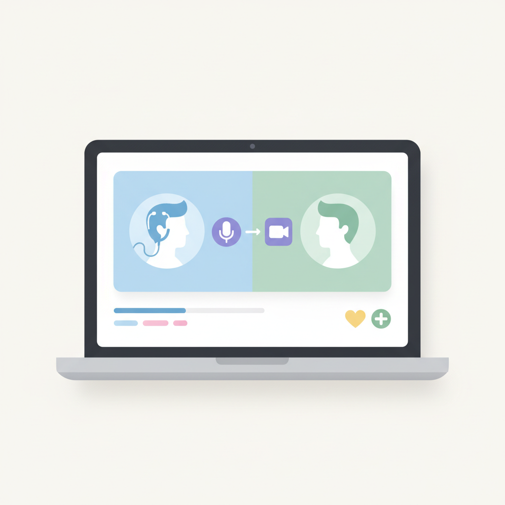 オンライン診療で医師と患者がPC画面越しに会話する様子、医療ダイエット相談