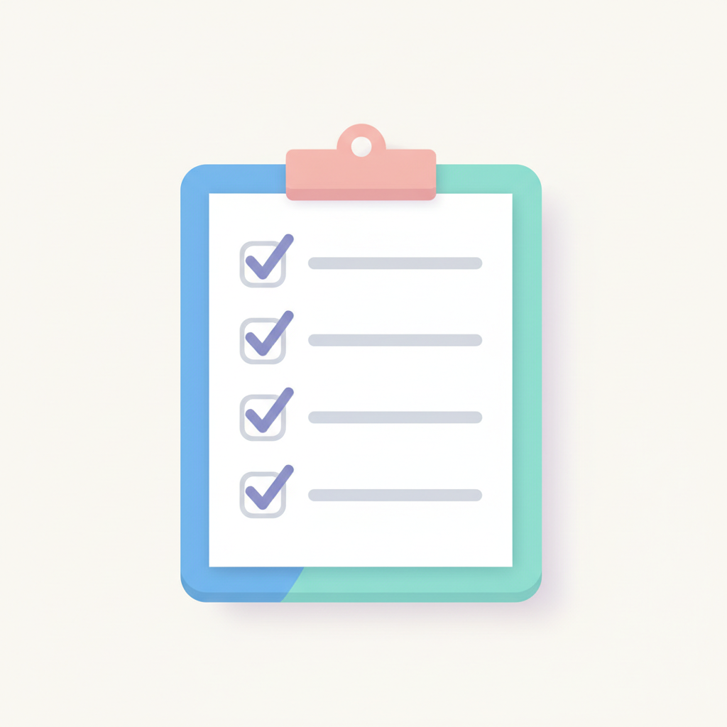 オンラインピル処方のメリットをまとめたチェックリストと笑顔の女性