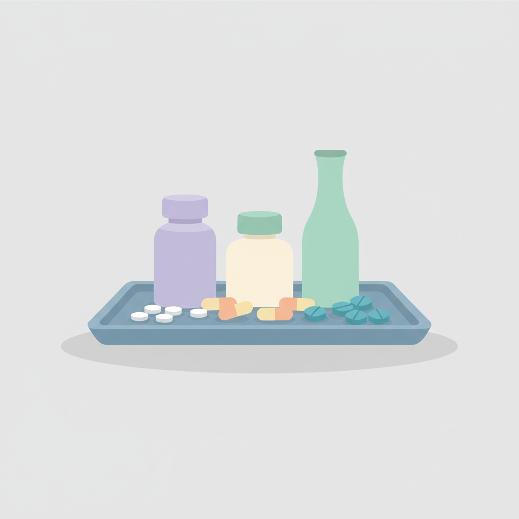 経口GLP-1受容体作動薬リベルサスの錠剤が手のひらに複数乗っている様子