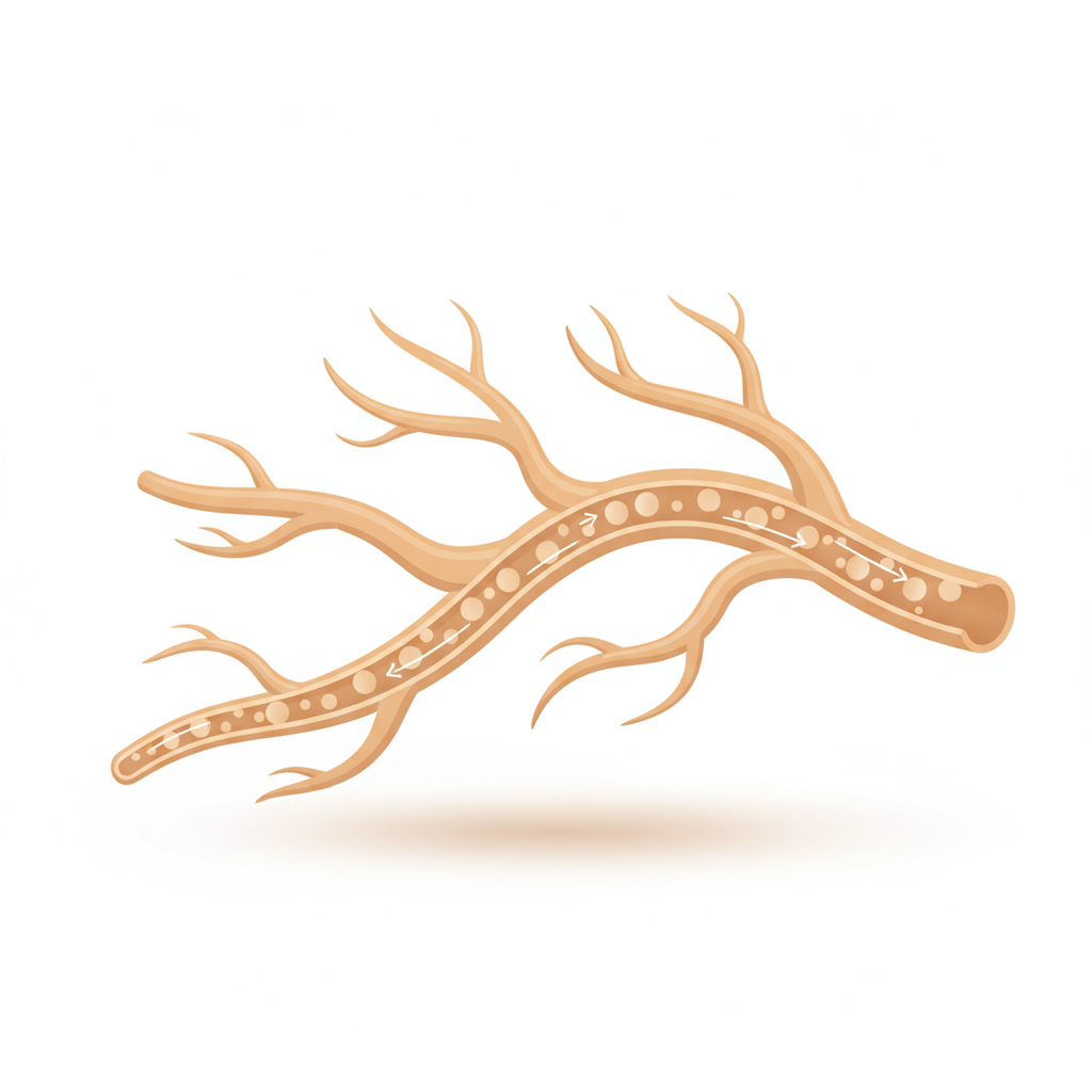 ポテンツァのマイクロニードルと高周波RFエネルギーが肌深部に作用する様子