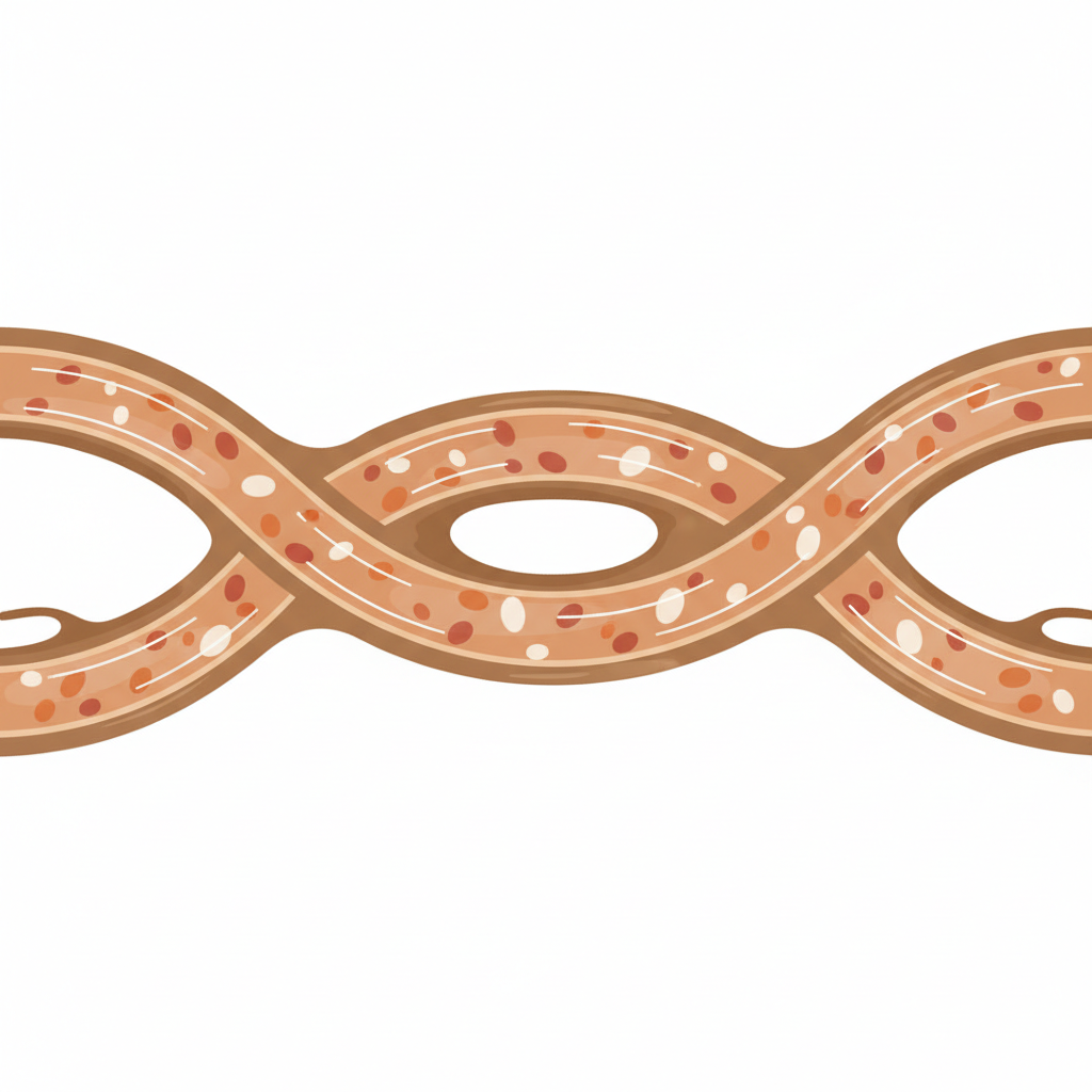 赤ニキビの発生メカニズムを説明する皮膚の断面図。毛穴の炎症とアクネ菌の増殖