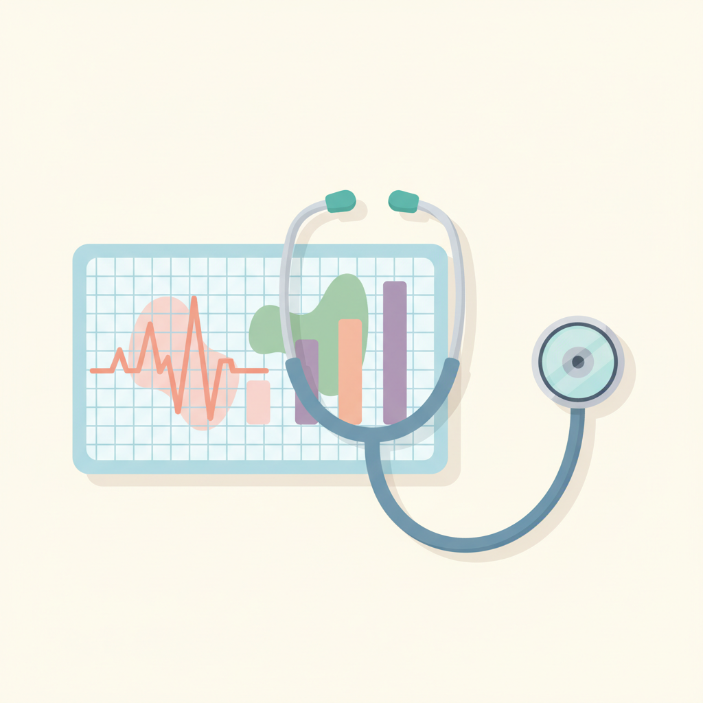 息苦しさを感じる女性と肺の健康状態を示す概念的な表現