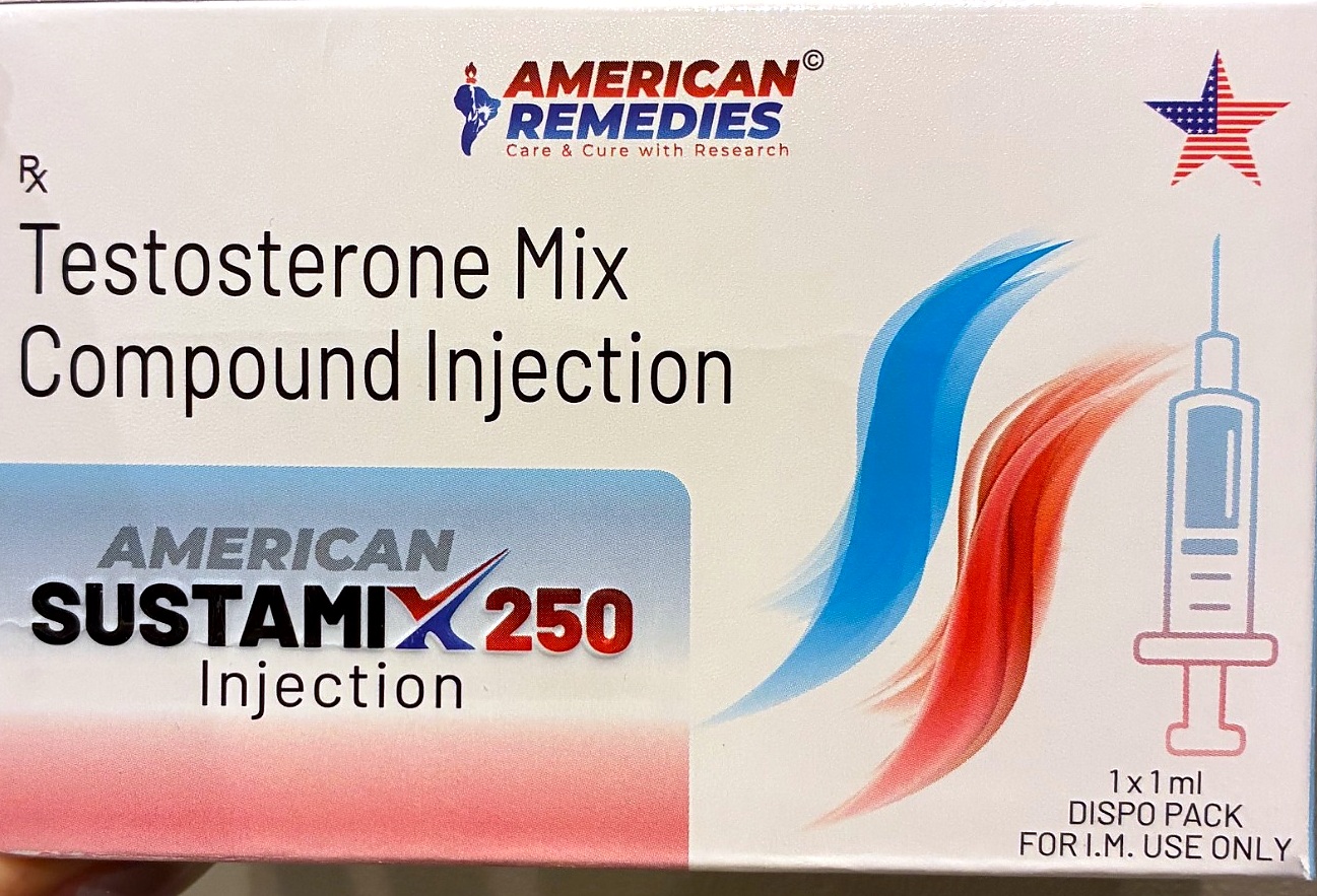 SUSTAMIX250 Testosterone Mix Compound Injection の製品箱写真
