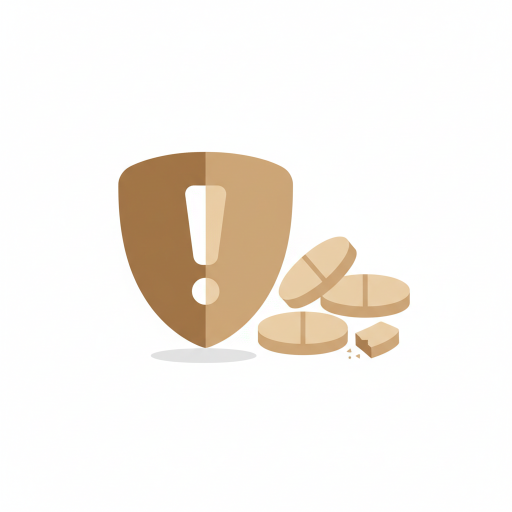 テラコートリル使用で肌に異常が出た際の、医師への相談を促す医療機関のマーク