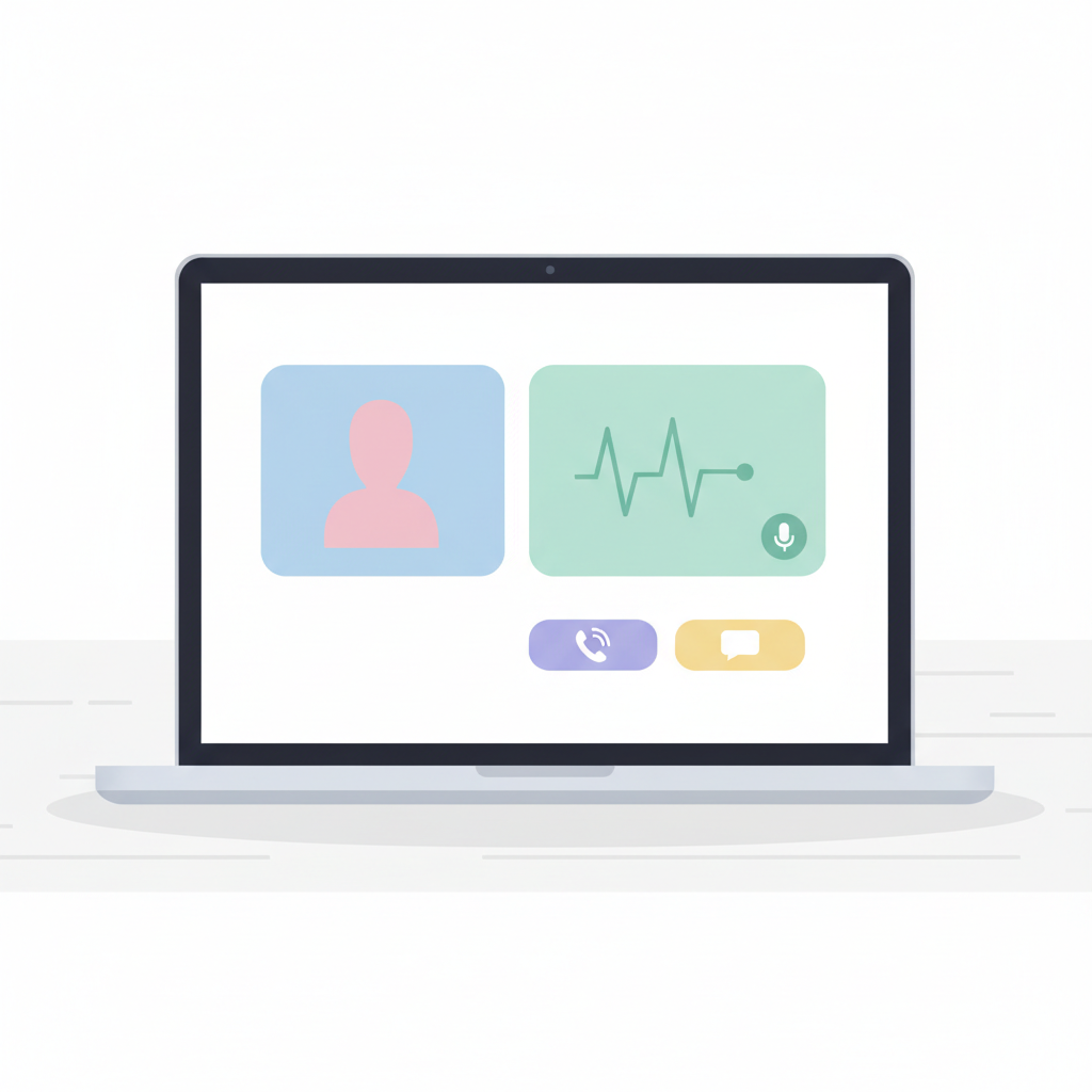 東京オンラインクリニックで花粉症の症状を医師に相談する様子、オンライン診療の利便性