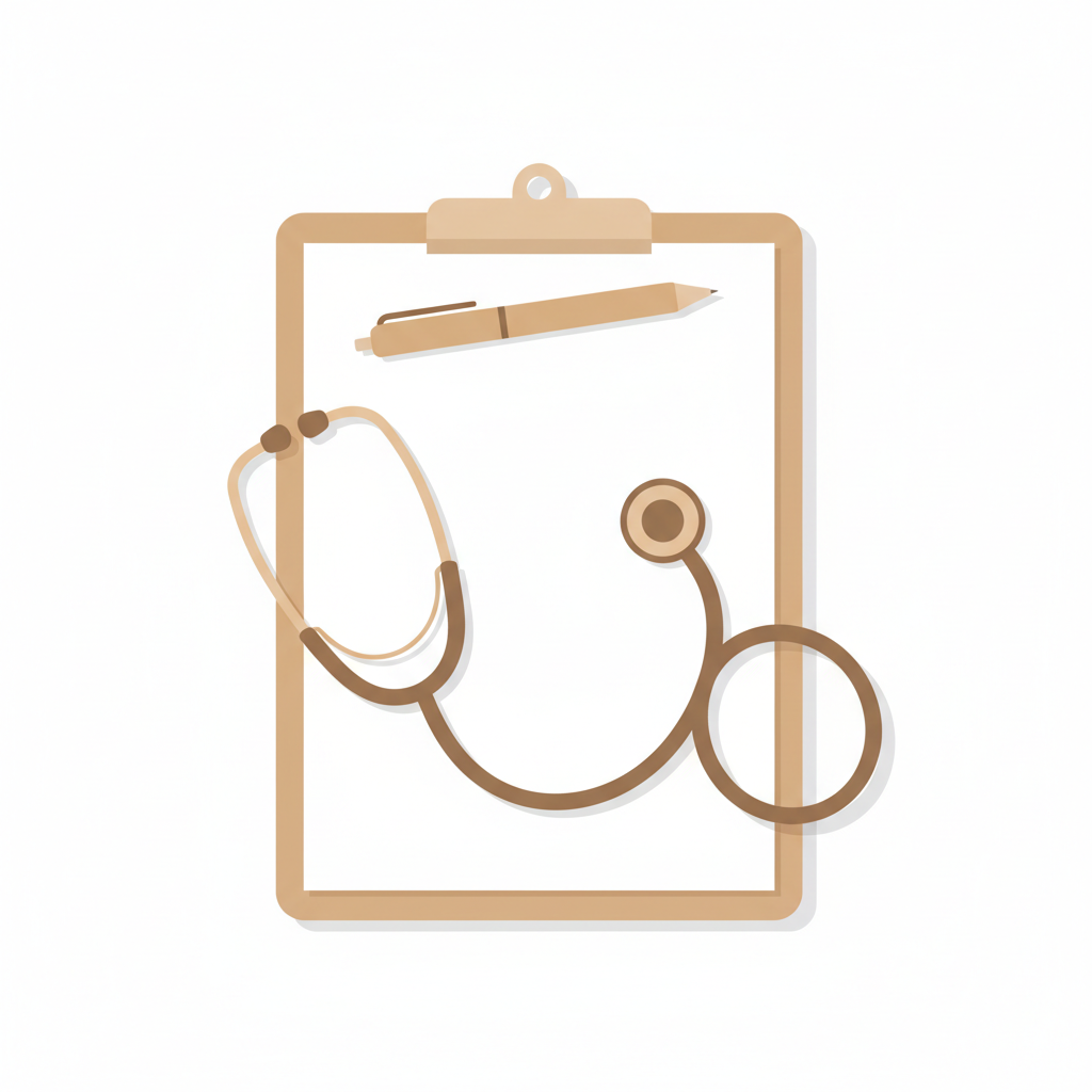 医師が患者のじんましんの症状を診察し、治療法を説明している場面。