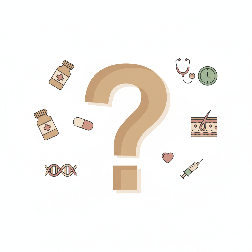 患者がユベラについて質問し、薬剤師が丁寧に回答する相談風景