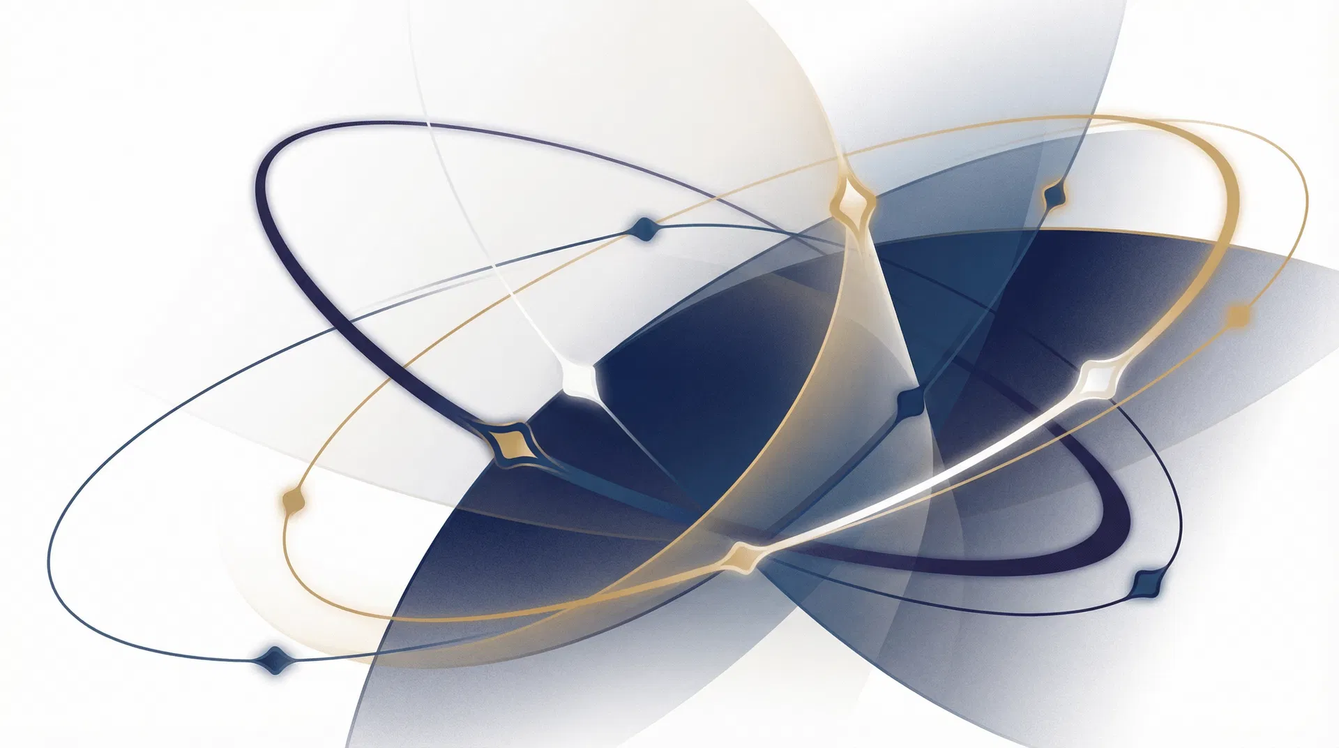 Abstract visual showing AI systems working quietly in the background