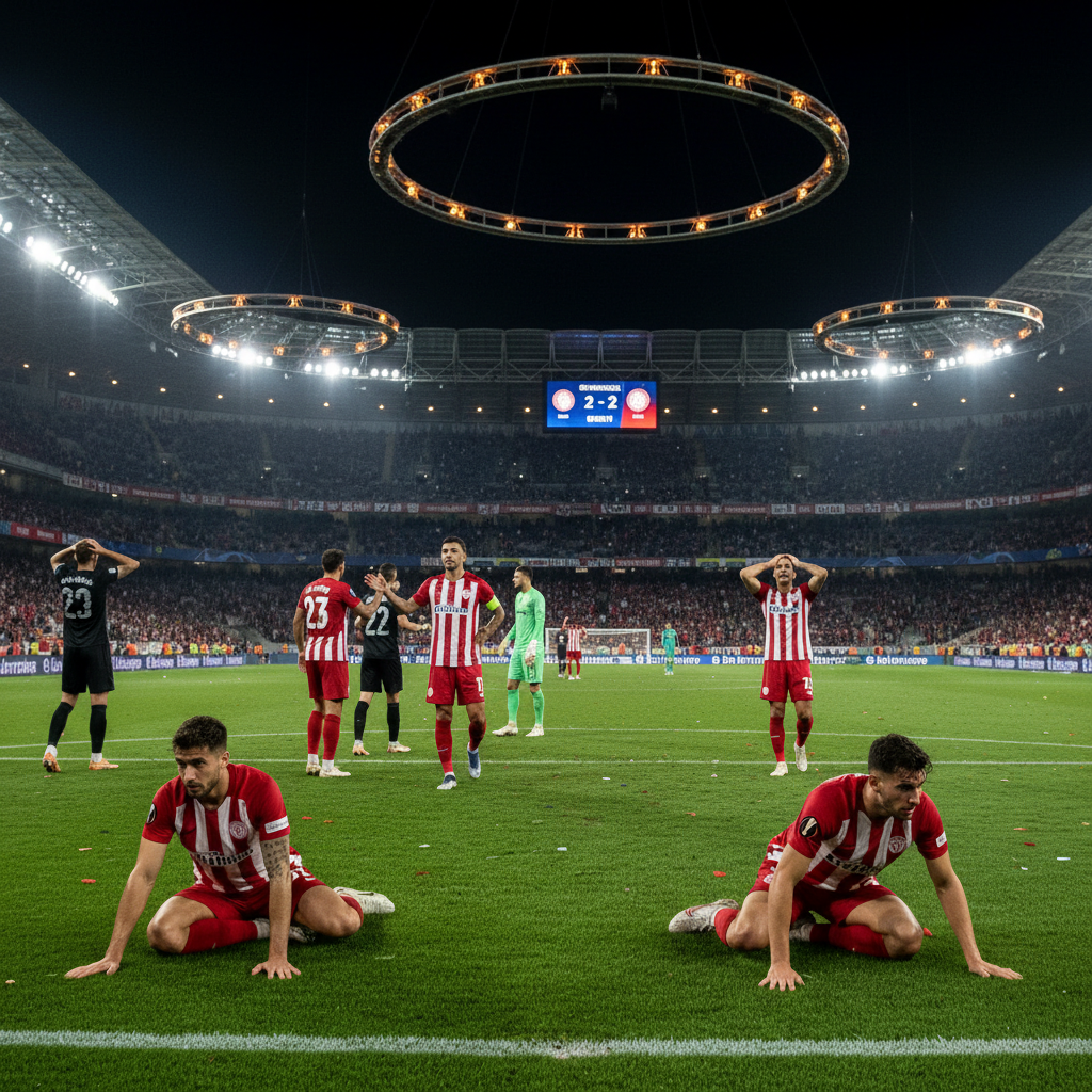 Ολυμπιακός: Έξοδος από το Champions League με πικρή ισοπαλία