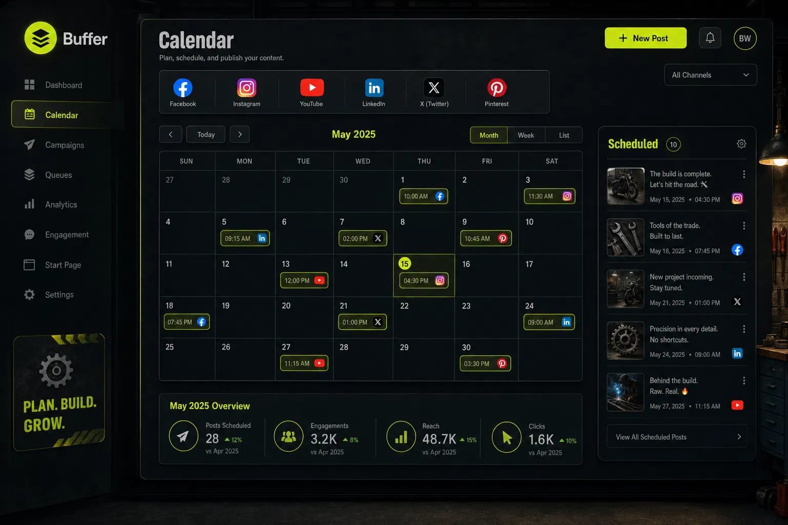 Buffer Social Calendar