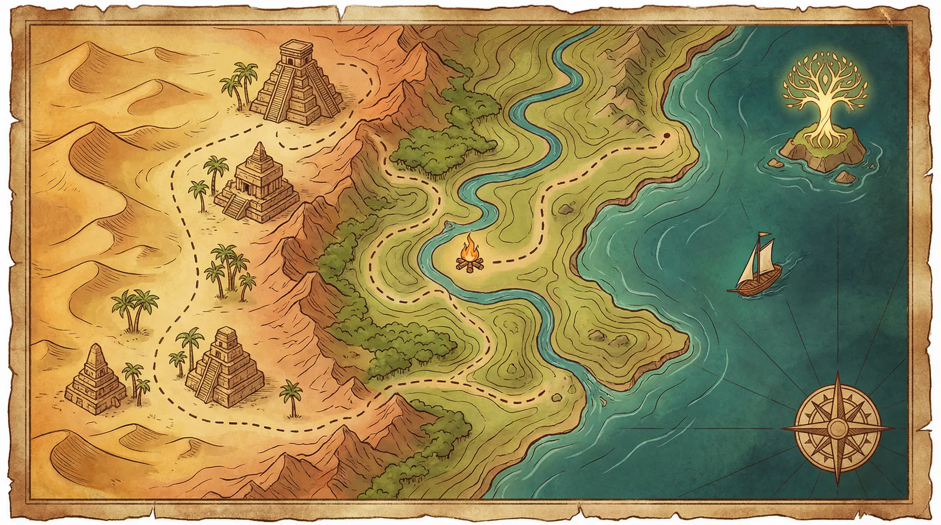 Ancient adventure map