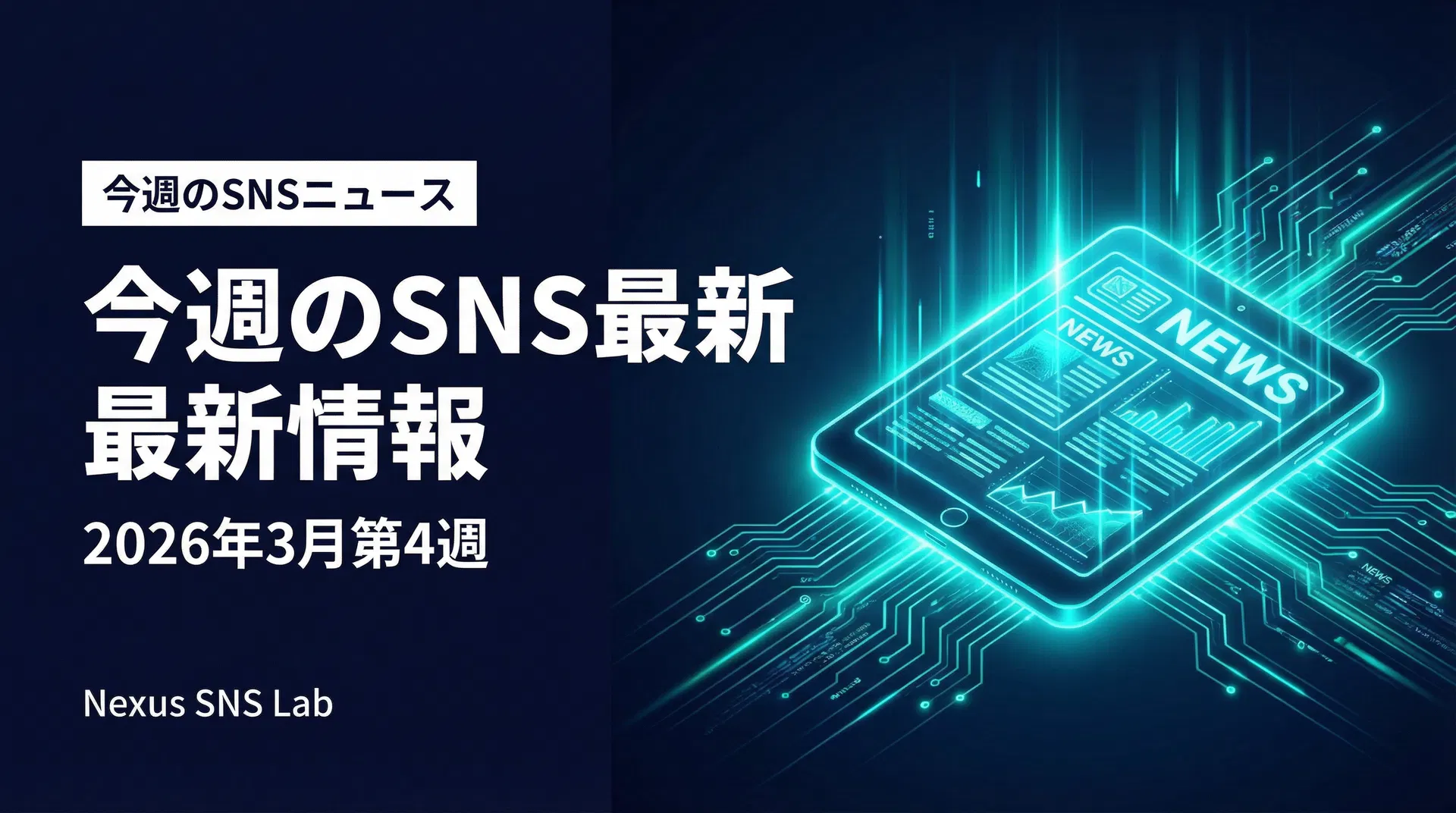 【今週のSNSニュース】Instagramカルーセル並び替え解禁ほか｜2026年3月第4週