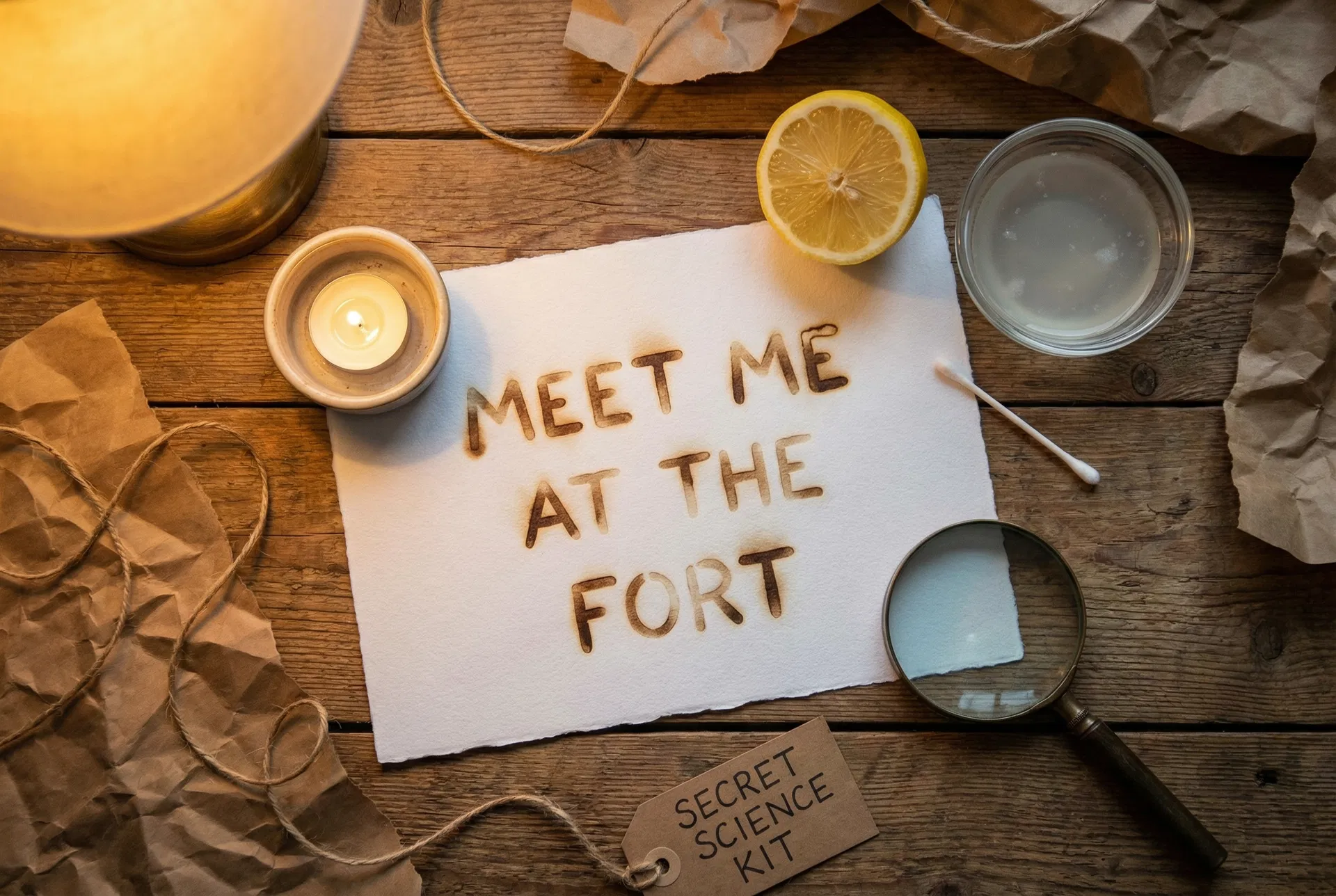 透明インクの秘密メッセージ