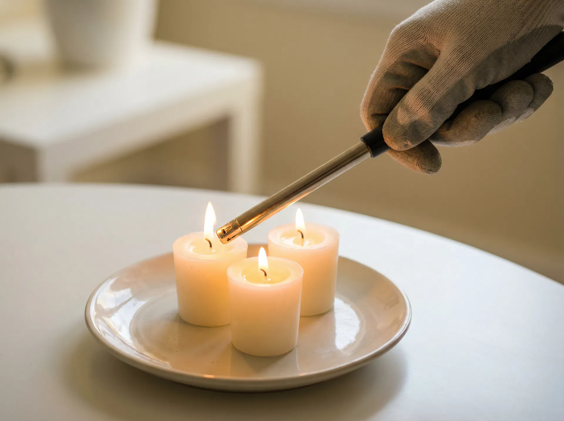 ロウソクを準備する（大人が行う）のイラスト