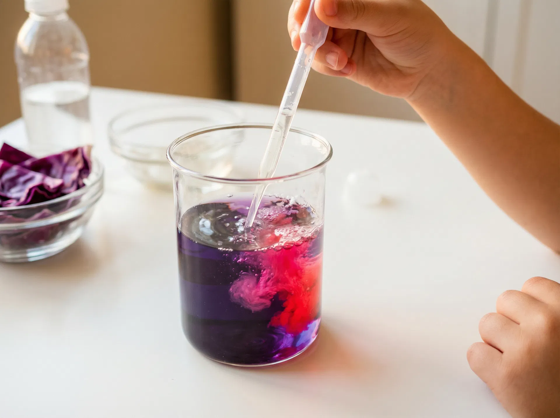 お酢を入れてみようのイラスト