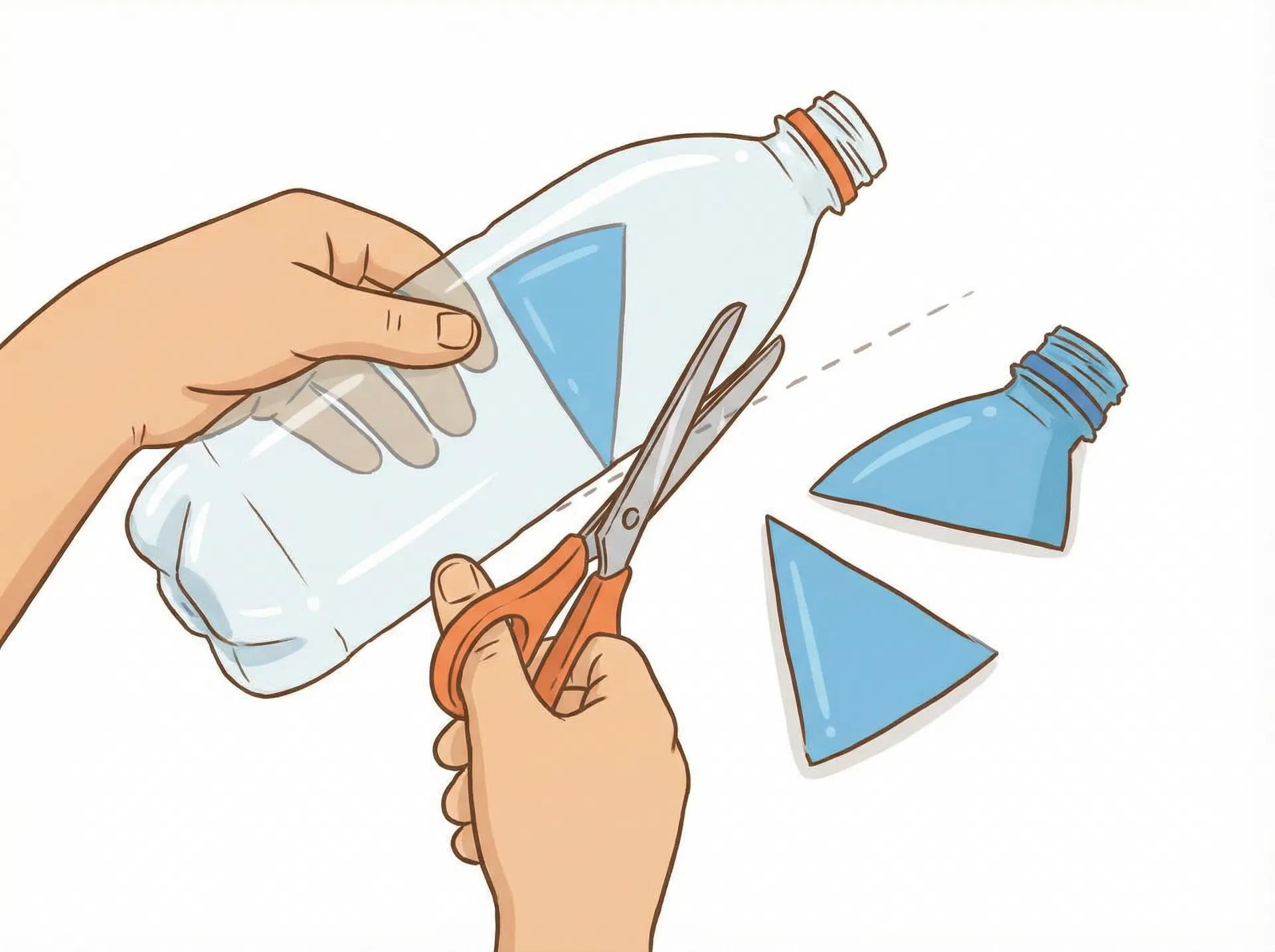 羽の形に切り出すのイラスト