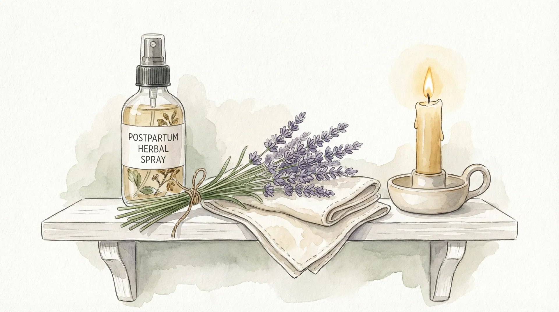 Earth Mama Herbal Perineal Spray - touch-free herbal mist for postpartum recovery