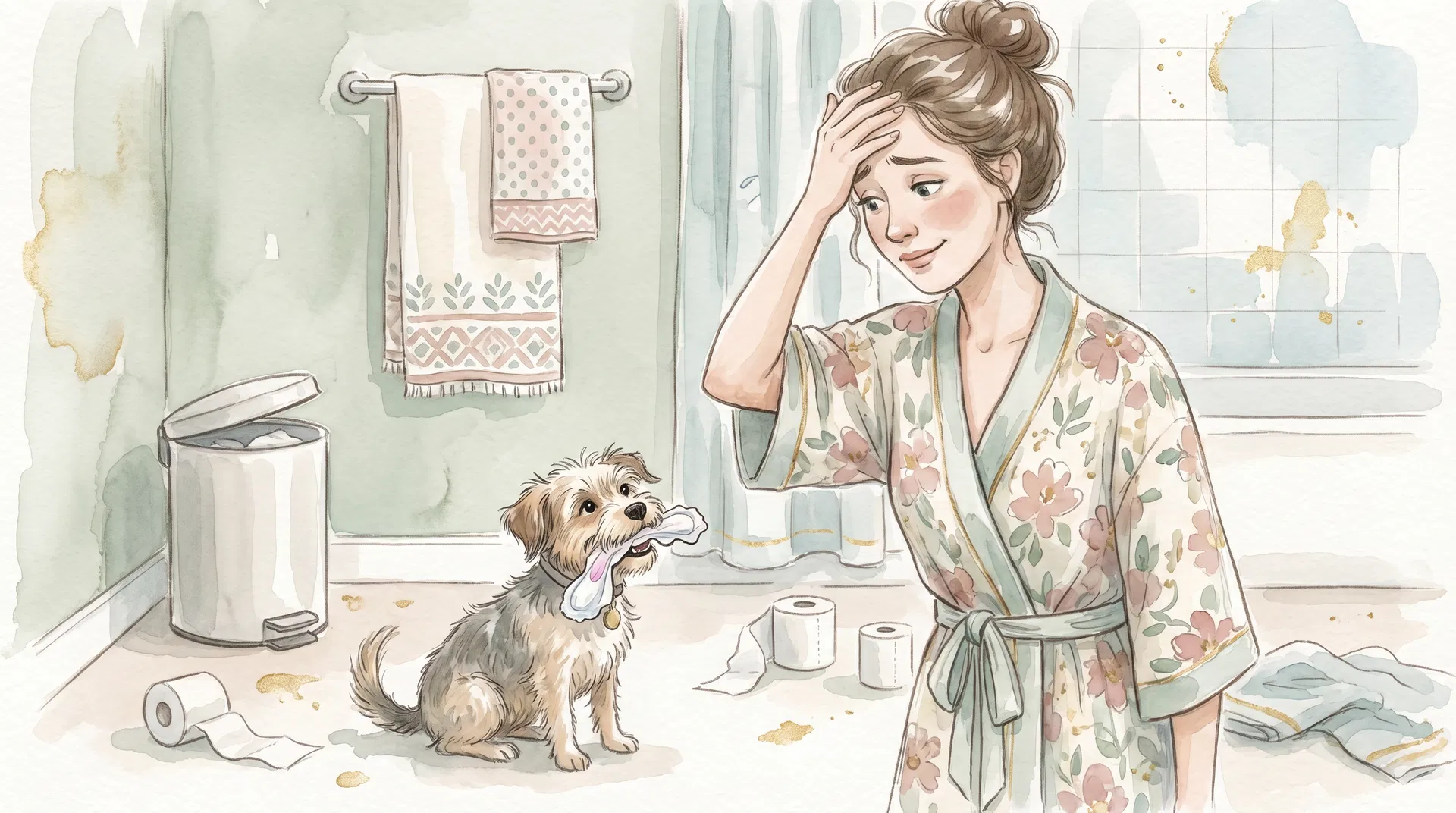 The Day My Dog Exposed Me (And Why You Need a Bathroom Trash Can With a Lid)