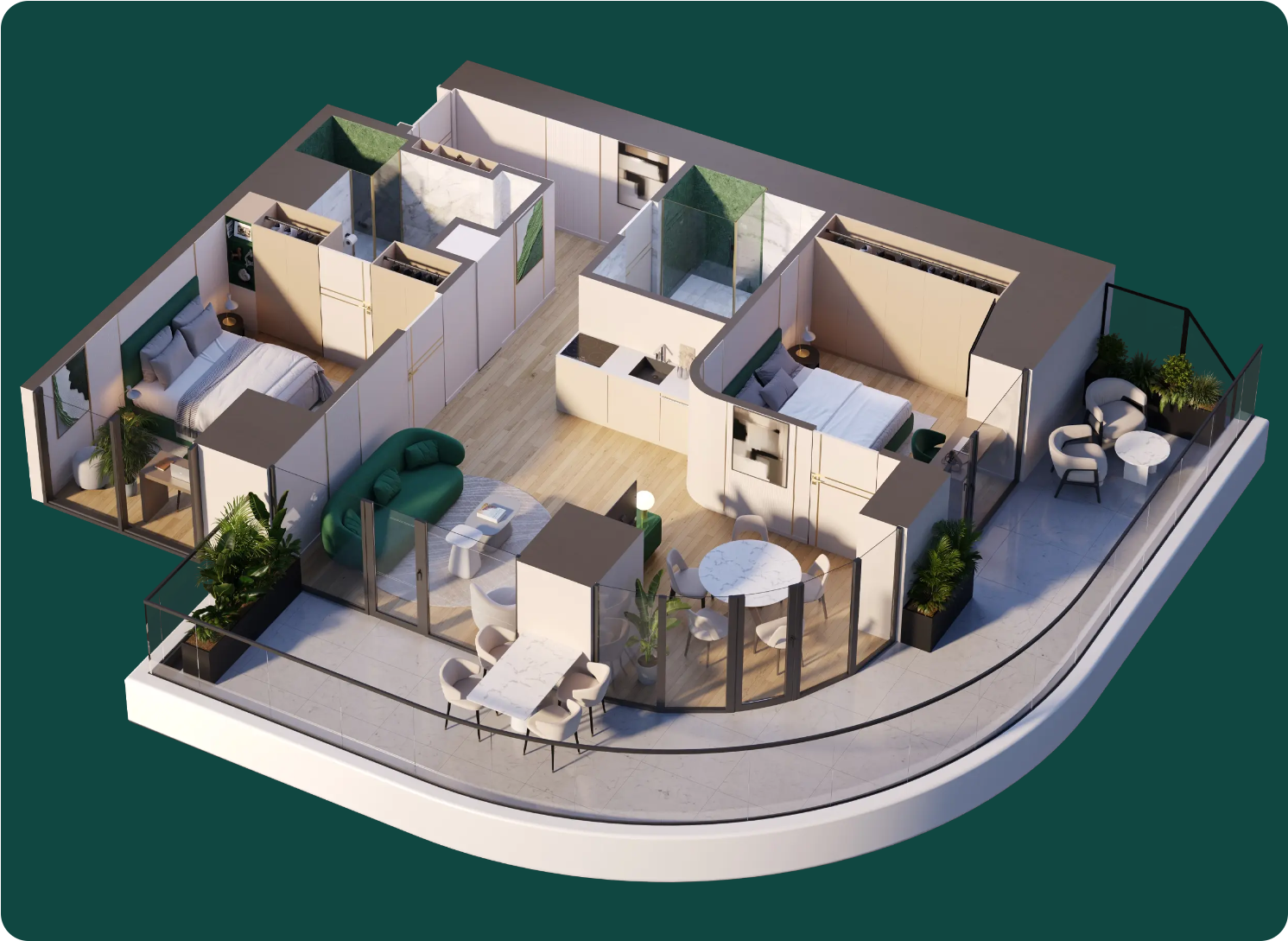 Ambassadori Island - Apt. 1902 (2-Zimmer)