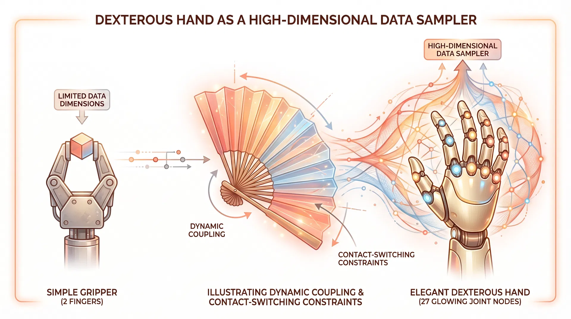 灵巧手作为高维数据采样器示意图
