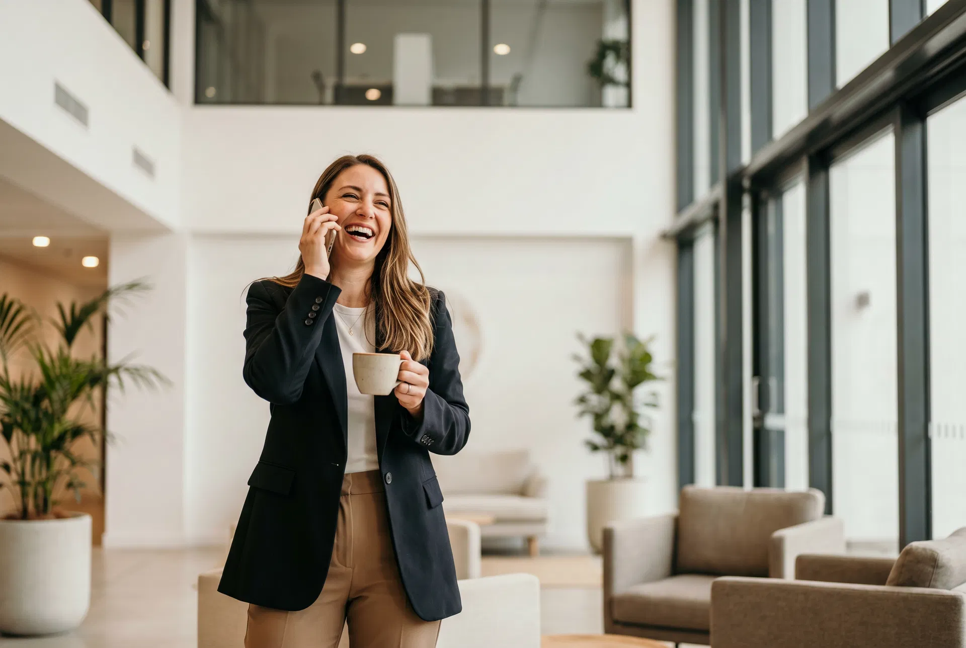 Happy employee enjoying premium health benefits through Americare PCMP program