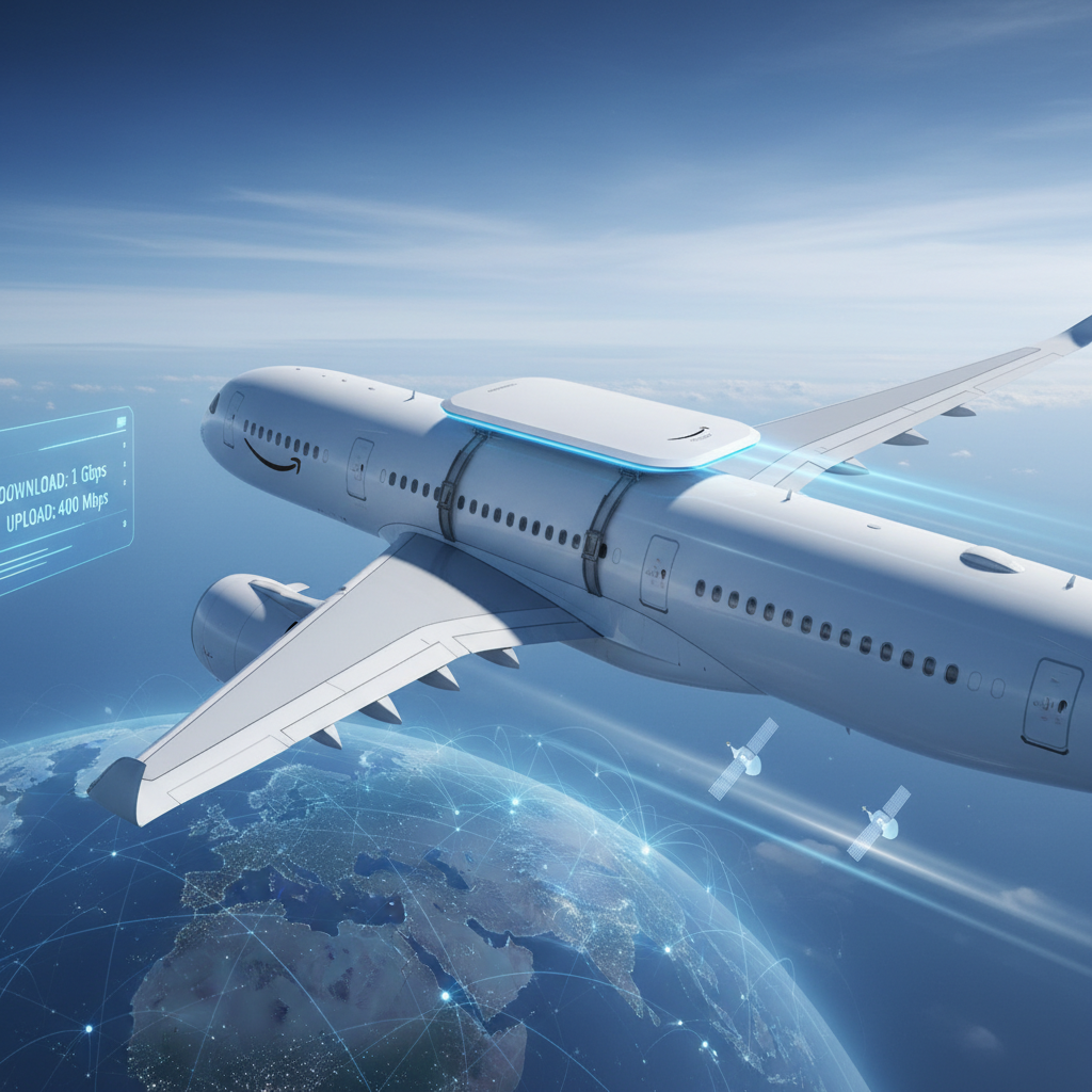 亚马逊发布 Leo 航空天线：机上 Wi-Fi 可同时提供最高 1Gbps 下载与 400Mbps 上传