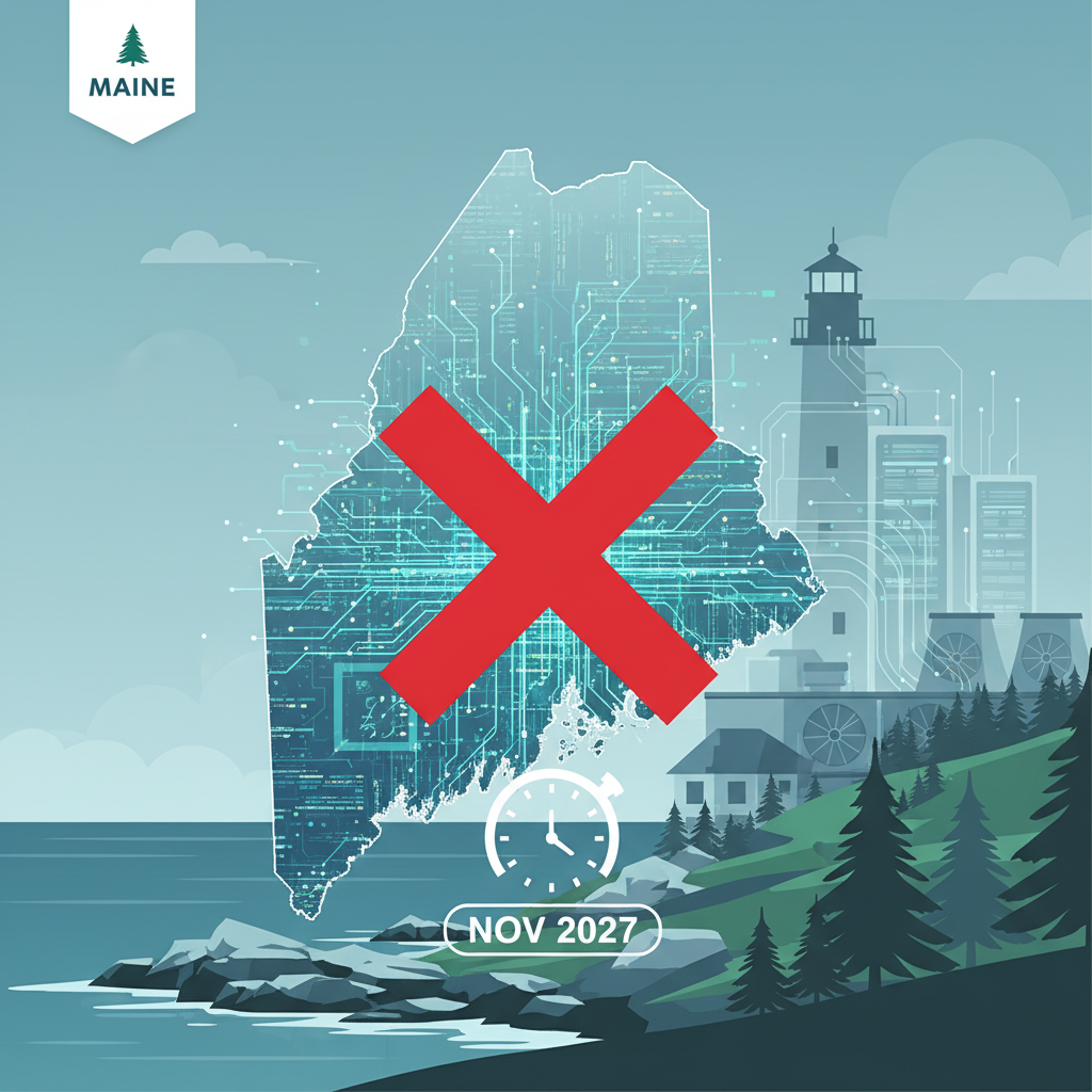 缅因州通过法案：暂停新建超过 20MW 的数据中心至 2027 年 11 月，成全美首例