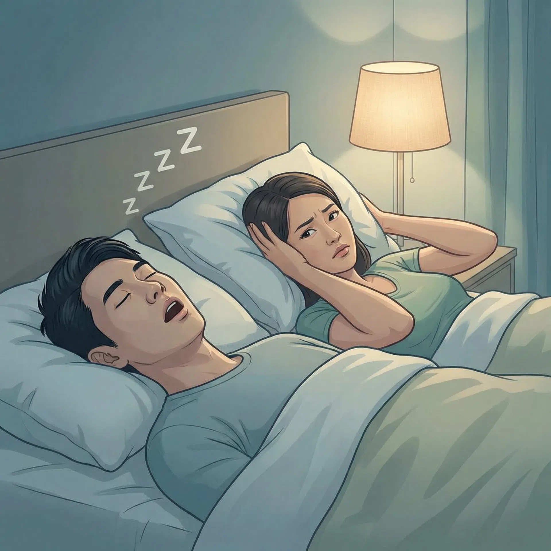 打呼、睡眠品質差