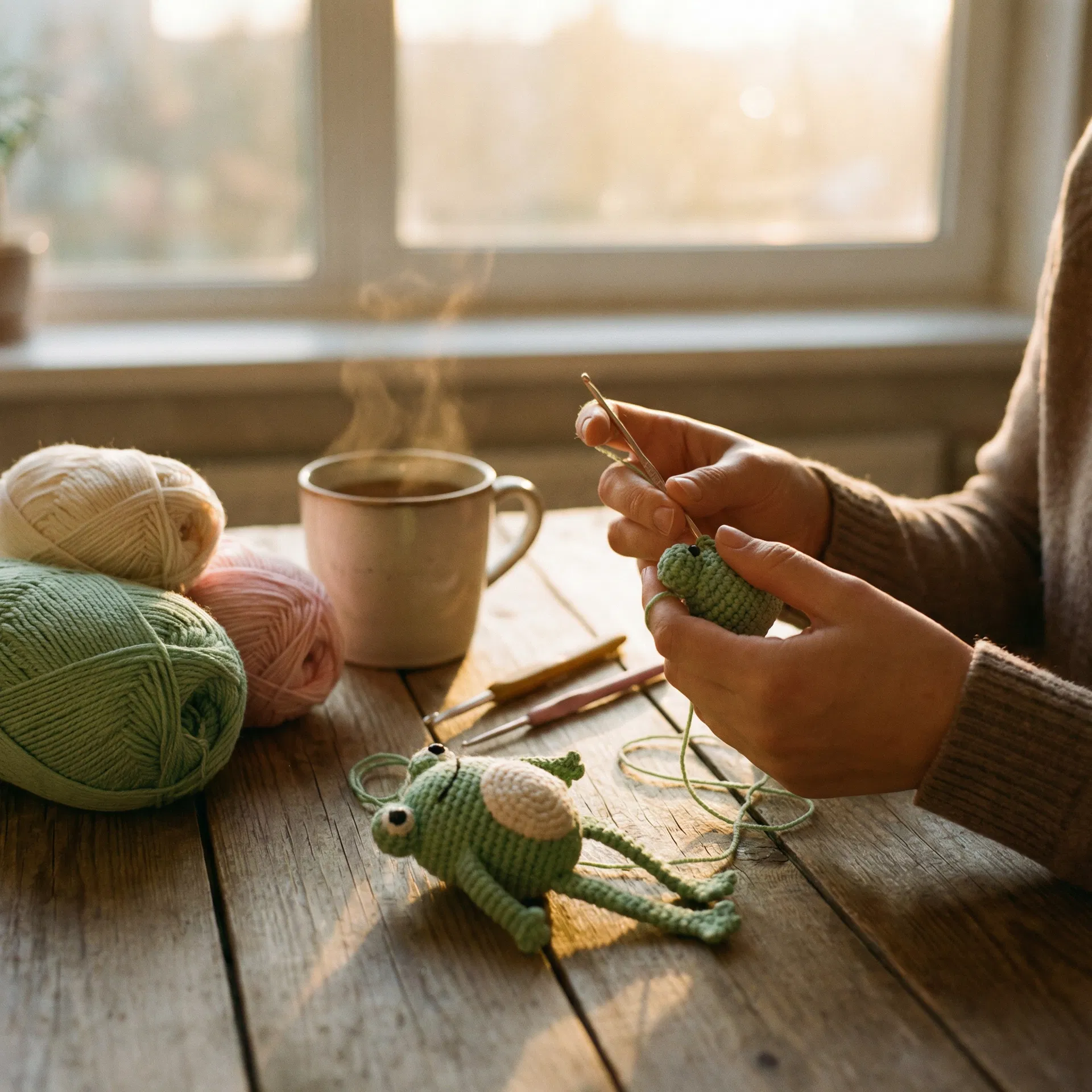 Crafting crochet toys