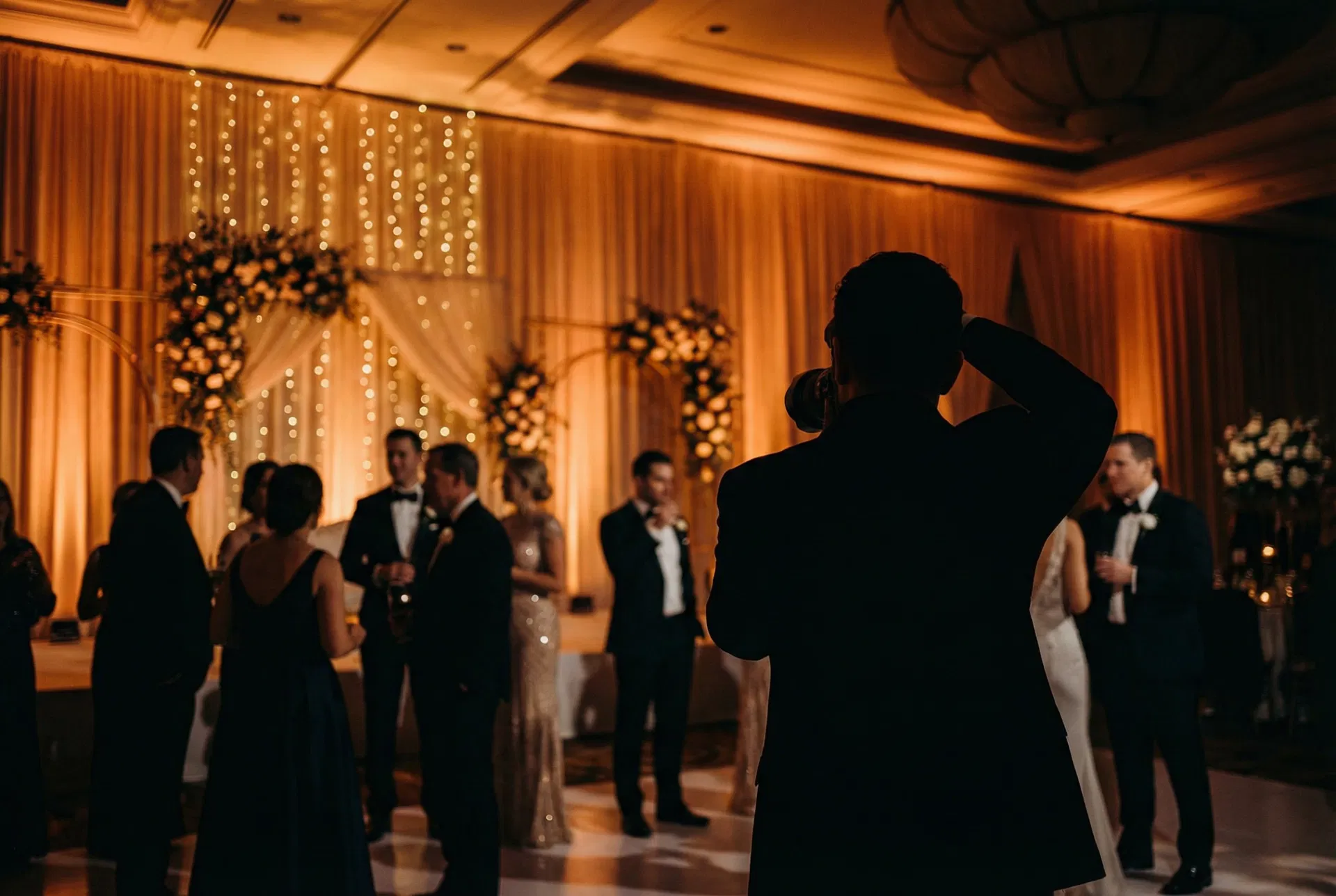 Event photographer capturing a gala moment