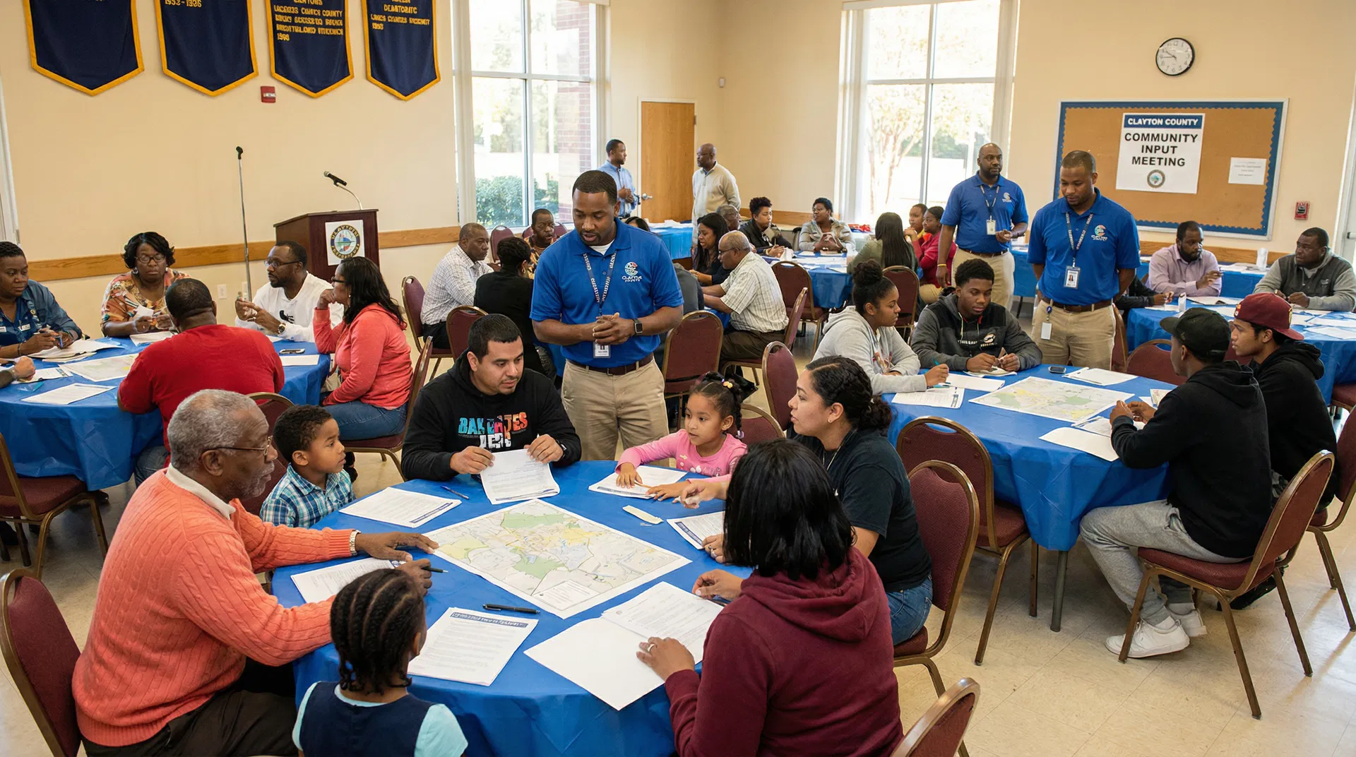 Clayton County residents at a community input meeting