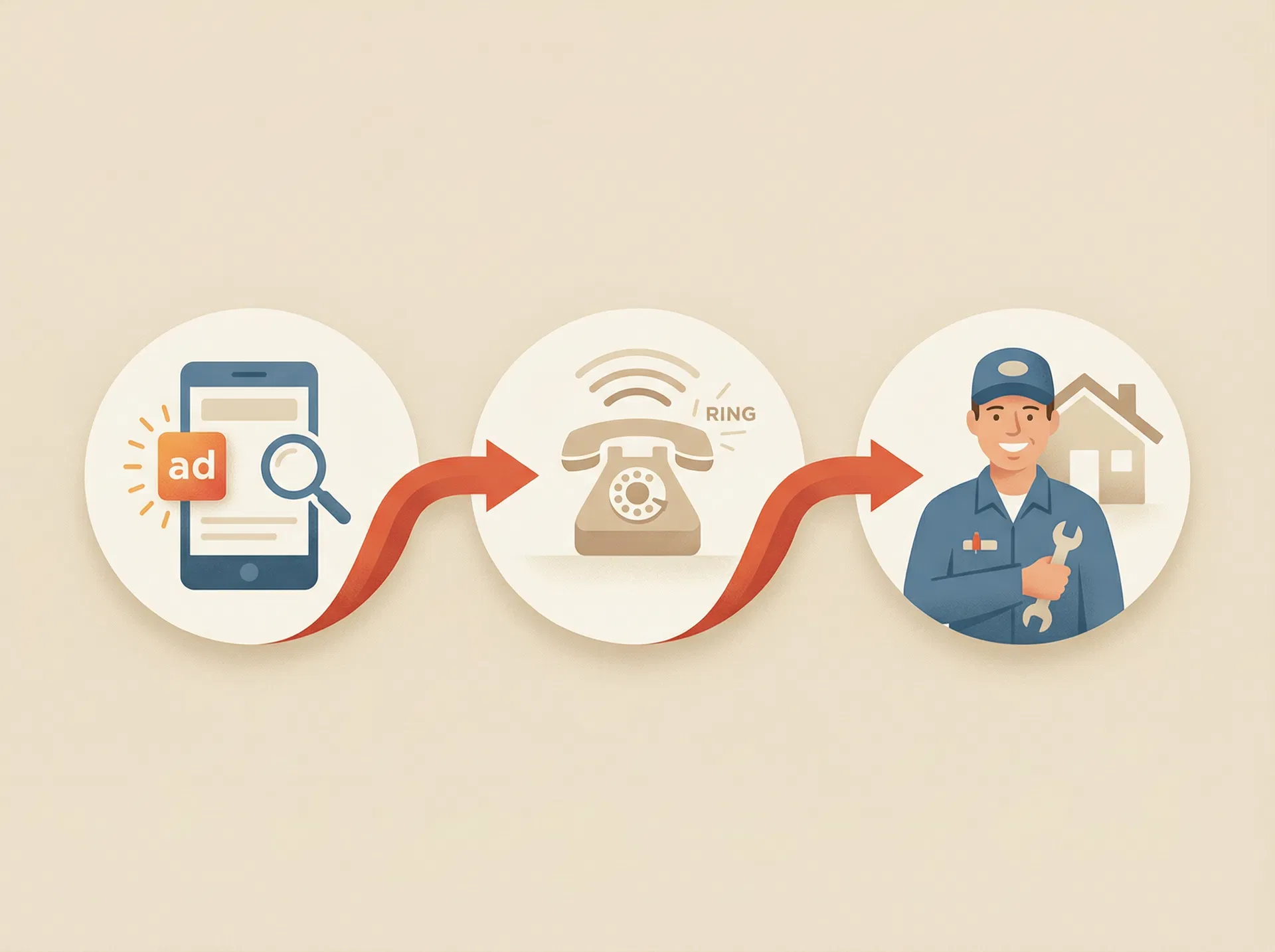 How CallNerds works — ad to call to customer