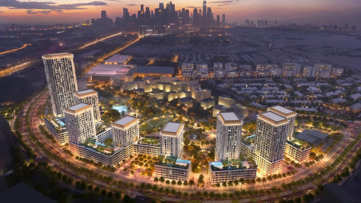 View of Boulevard Park in Jebel Ali, Dubai