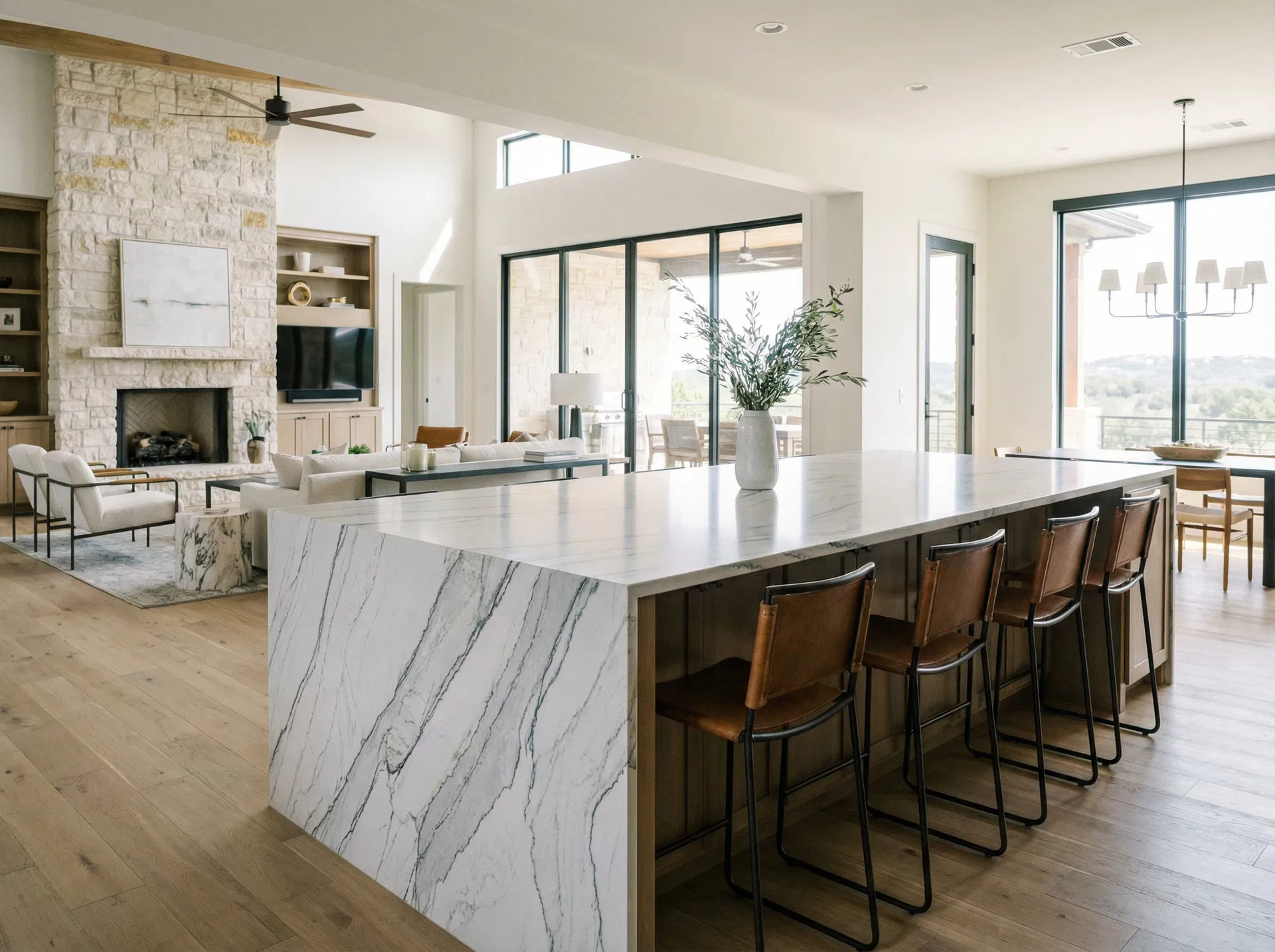 Super White Quartzite Island - Lakeway, TX