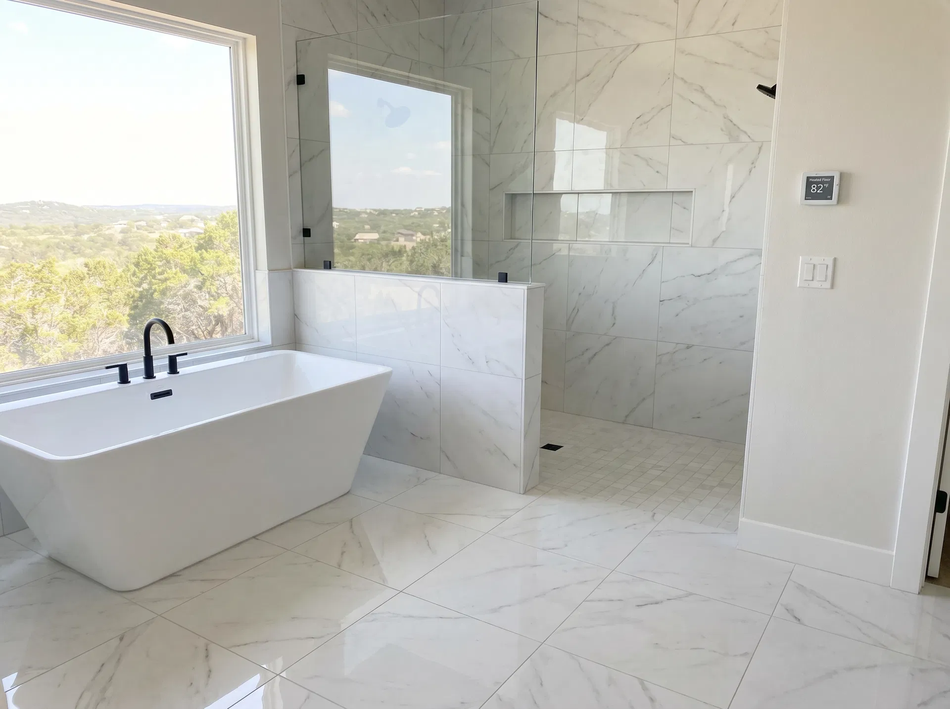 Tile shower installation process Austin TX
