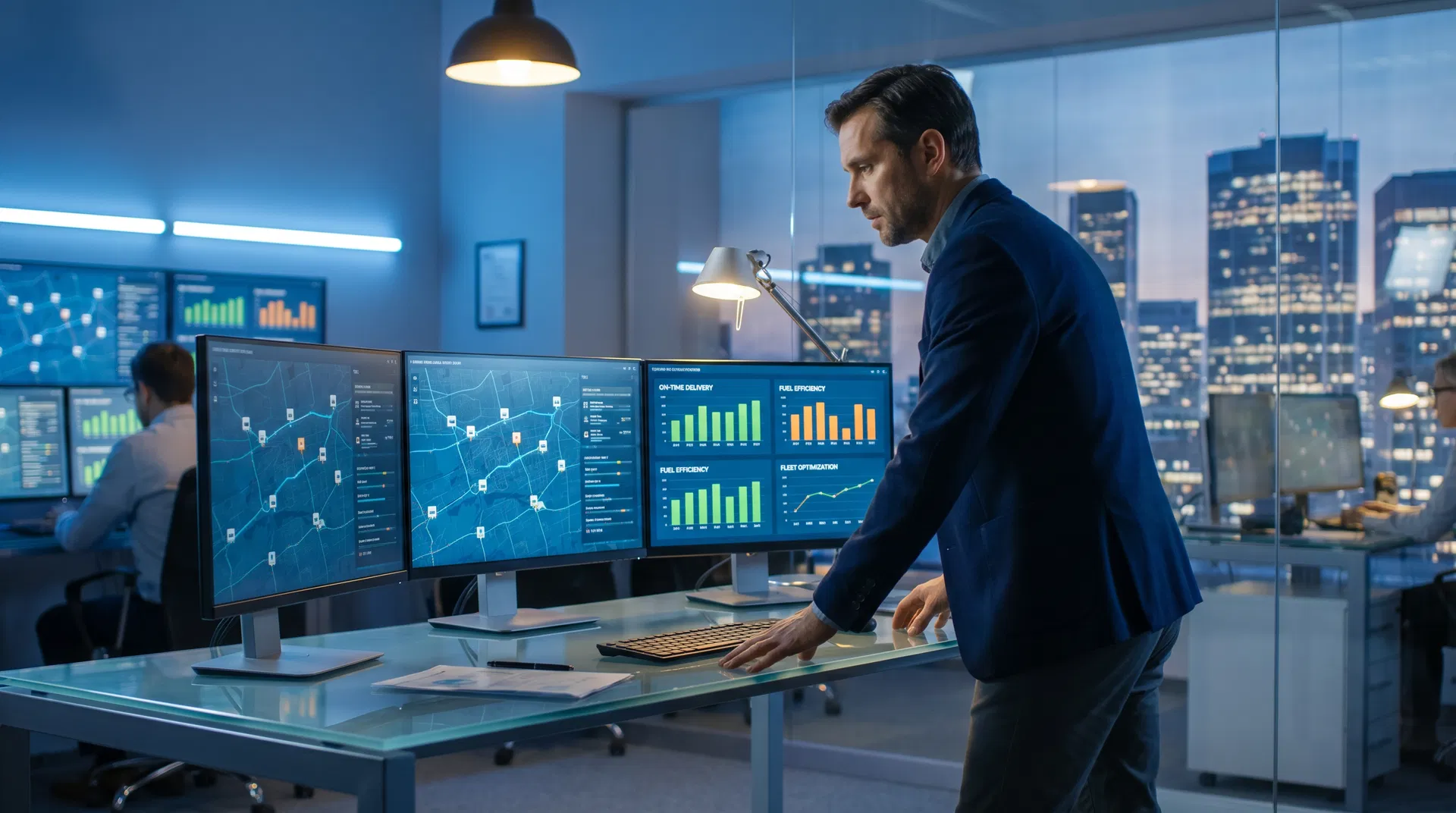 Centro de operações de gestão de frota