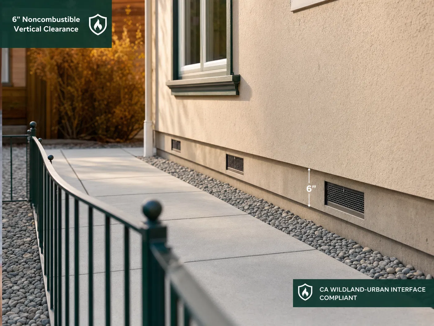 Zone Zero 5-foot noncombustible clearance