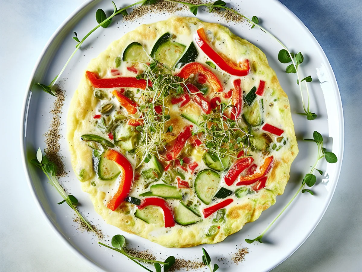 Omelete de Claras com Vegetais