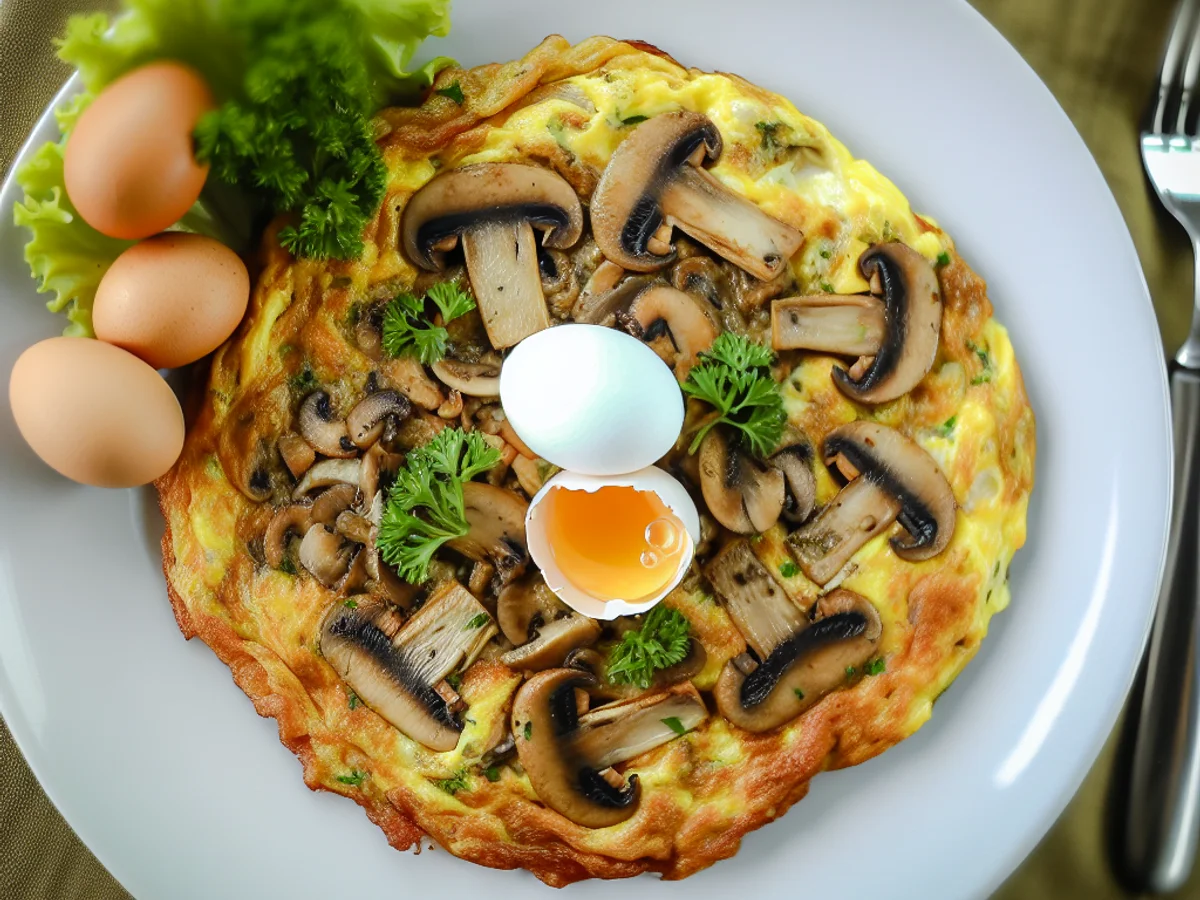 Omelete de Cogumelos